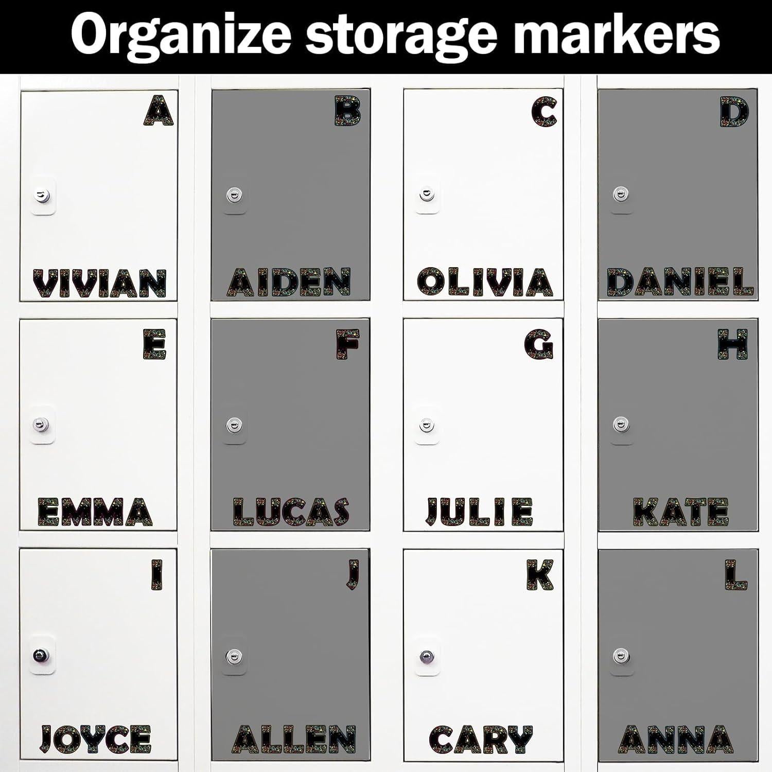 Letras Magnéticas Negras con Confeti Qyeahkj - 103 Piezas 5cm