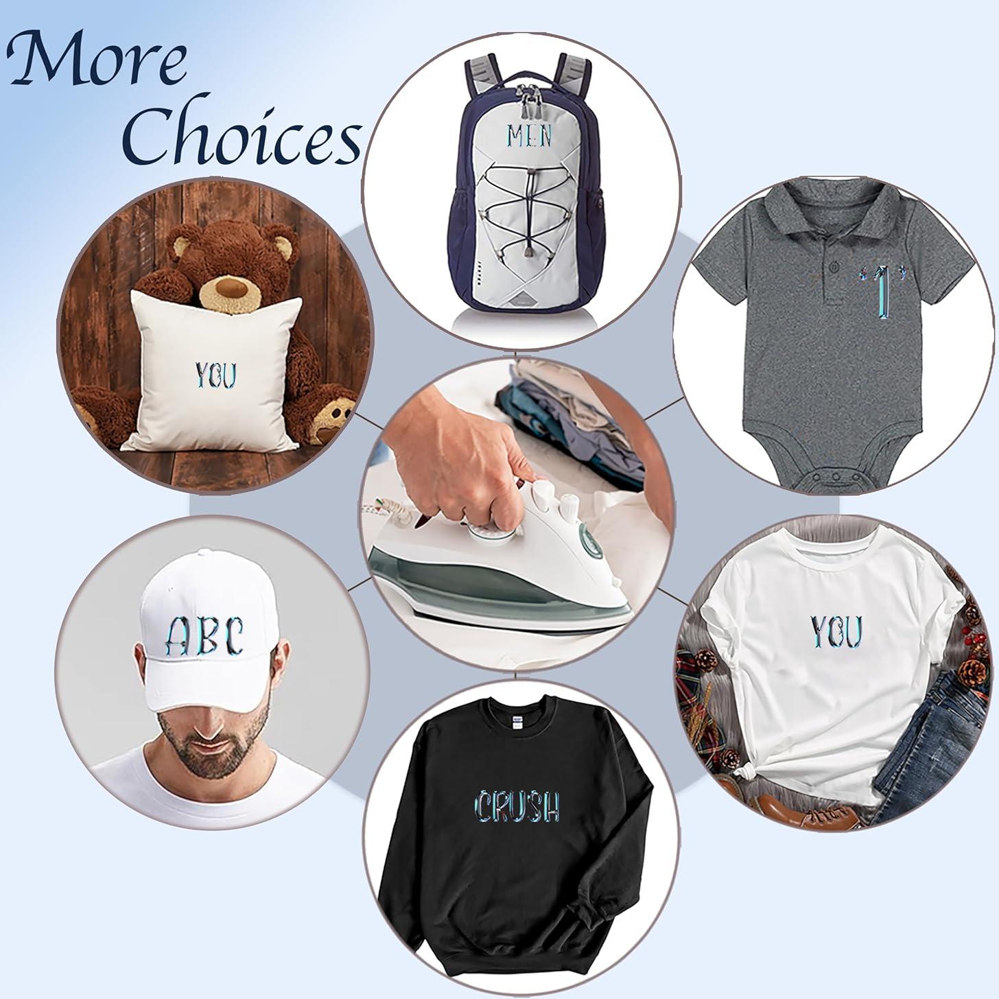 5 Hojas Letras y Números Transferencia Calor Dolmifapro 4.06 cm