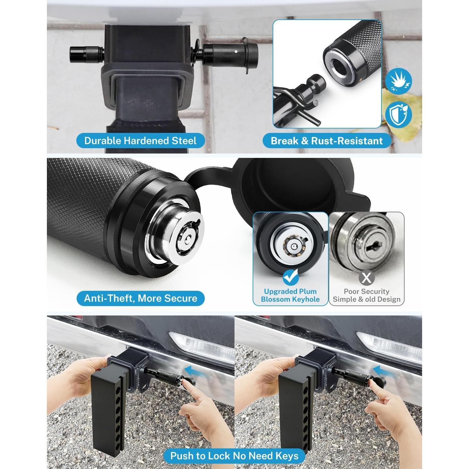 Cerradura de Enganche de Remolque Kohree 5/8" (1.59 cm) con Llave