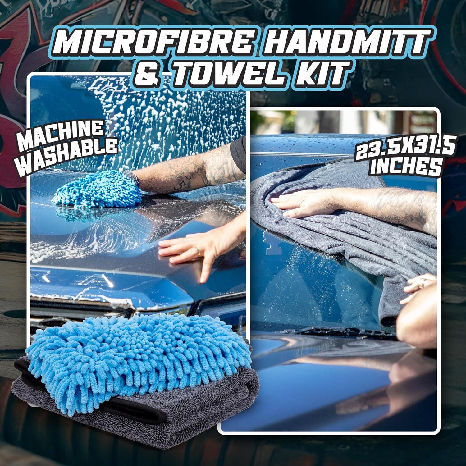 Kit de Limpieza de Autos Salty Captain 15 Piezas - Cubo 15L