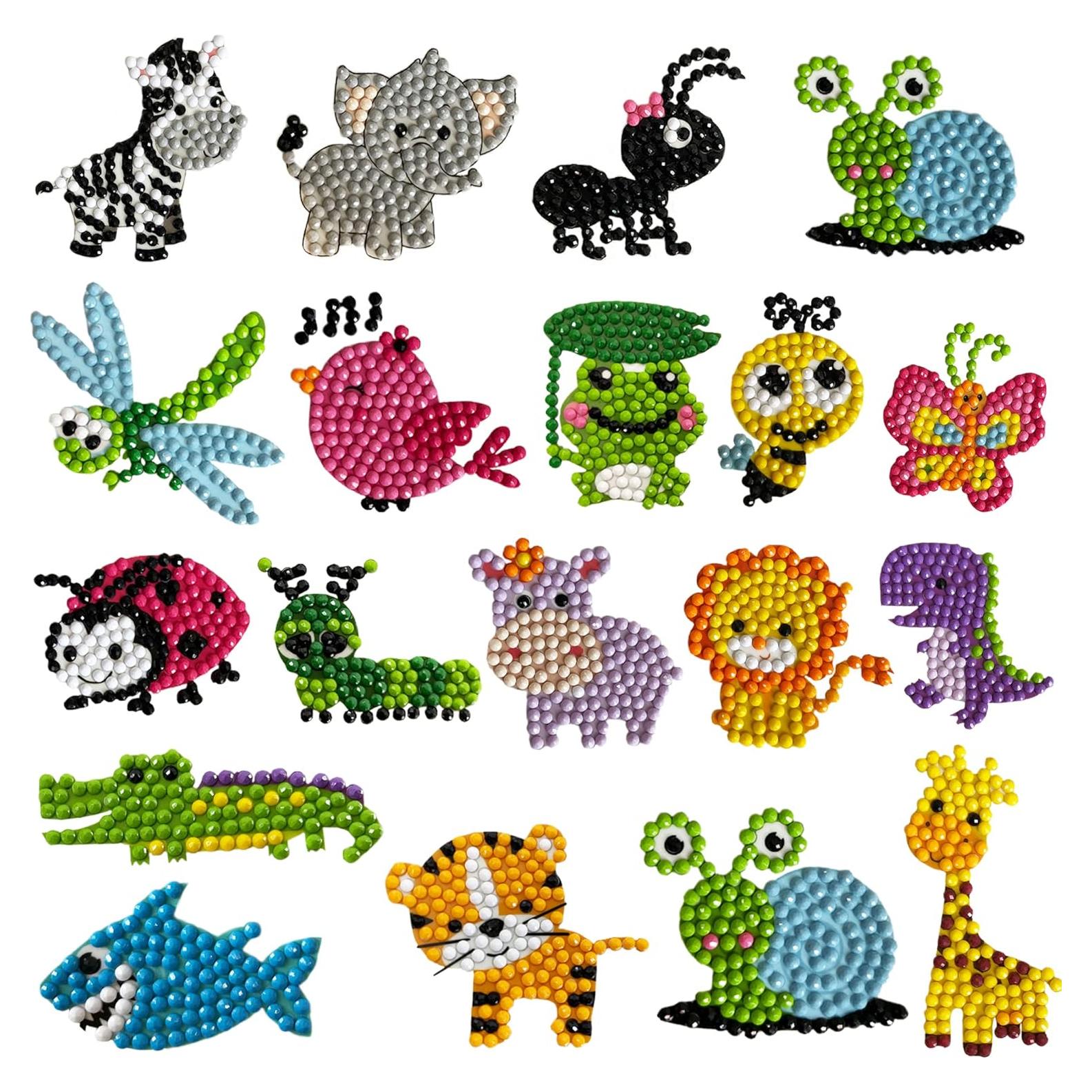 Kit de Pegatinas de Diamantes Sinceroduct 18 Pcs Animales