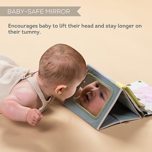 Libro Sensorial Boca Abajo Taf Toys - Texturas y Espejo 0-6 Meses