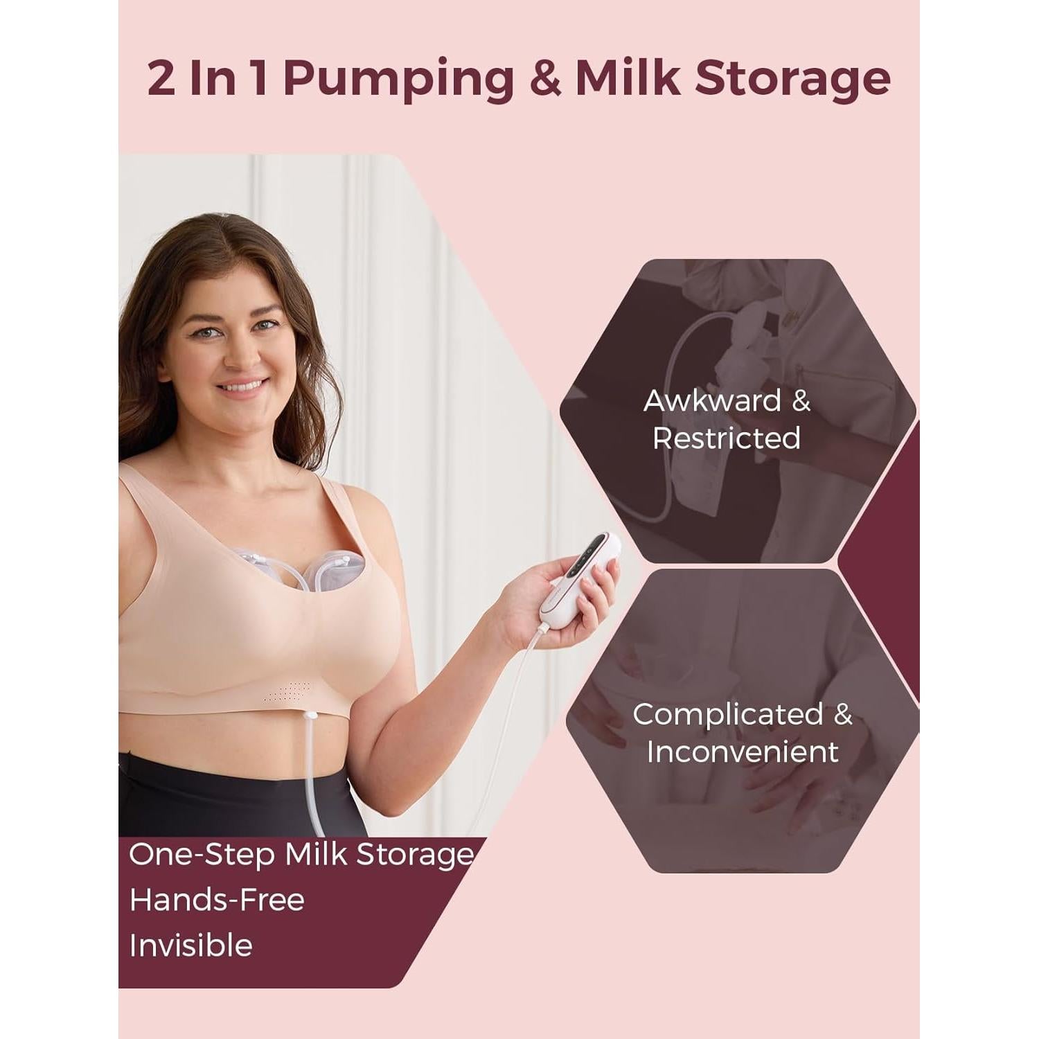 Tazas de recolección de leche Momcozy 150 ml + 30 bolsas