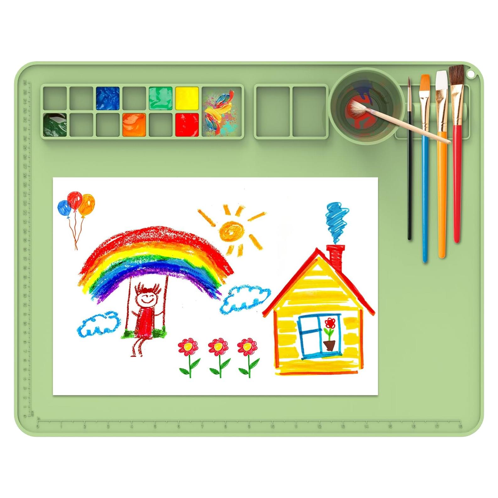 Almohadilla de Pintura de Silicona IYYI 50.8x40.6 cm Verde Manzana