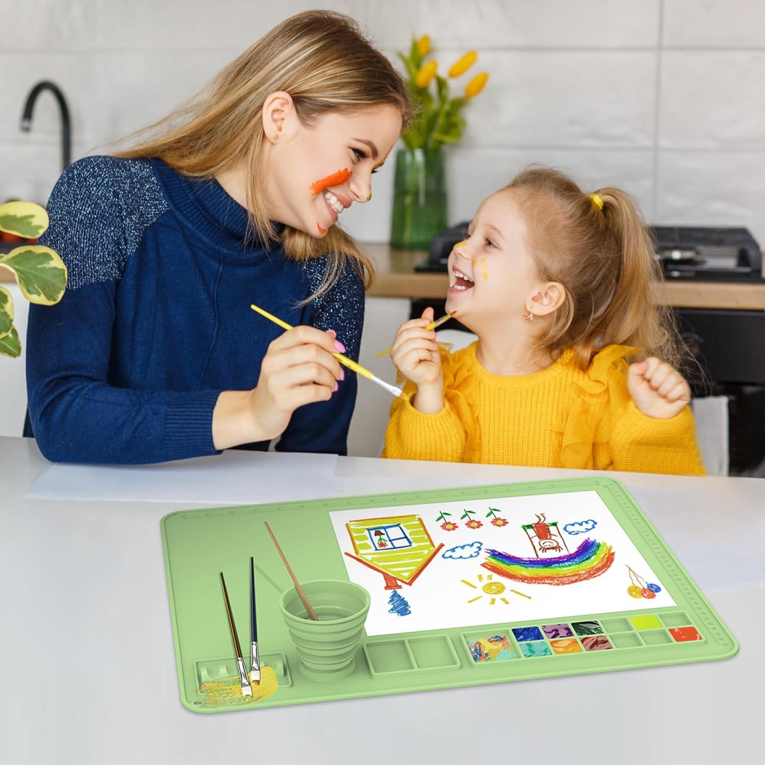 Almohadilla de Pintura de Silicona IYYI 50.8x40.6 cm Verde Manzana