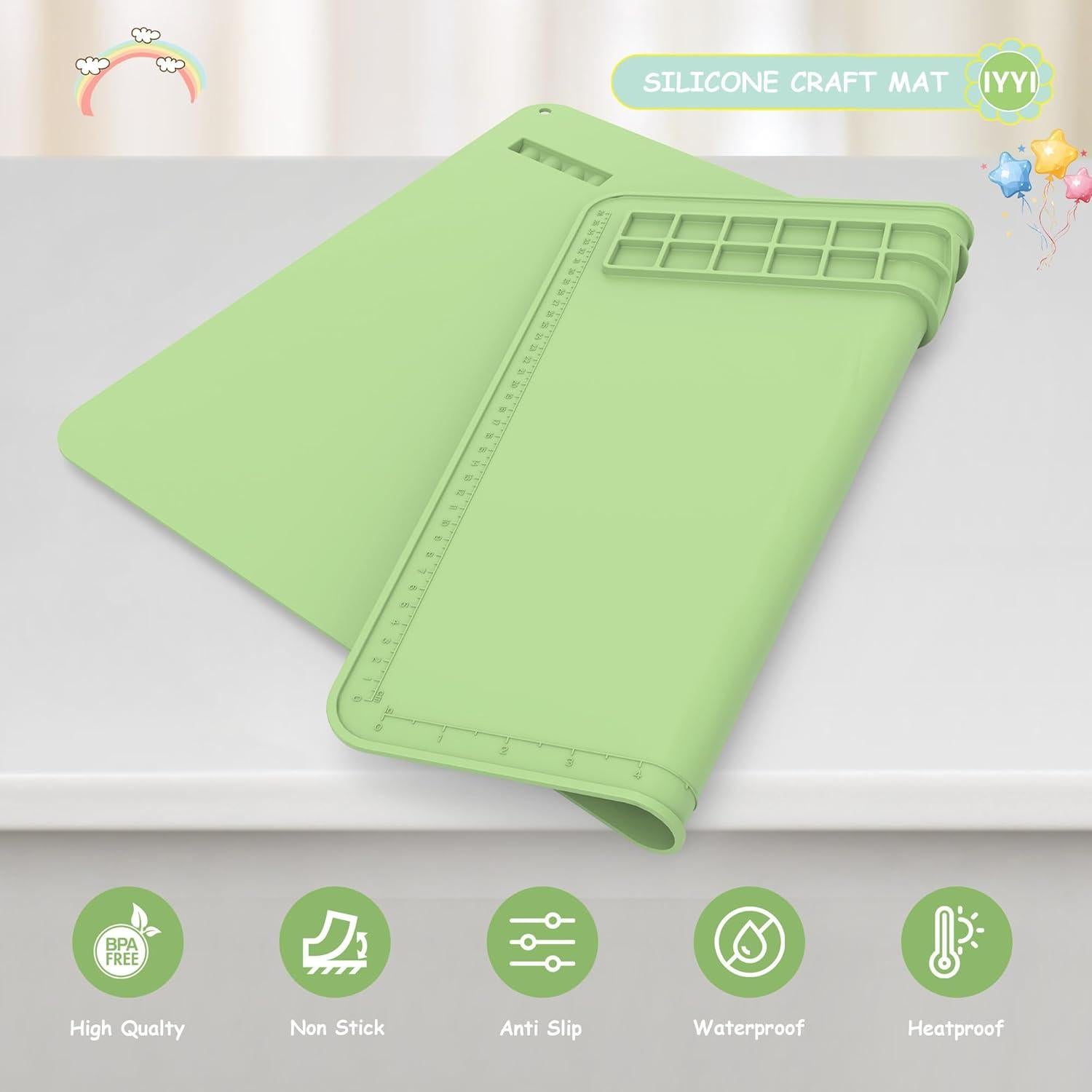 Almohadilla de Pintura de Silicona IYYI 50.8x40.6 cm Verde Manzana