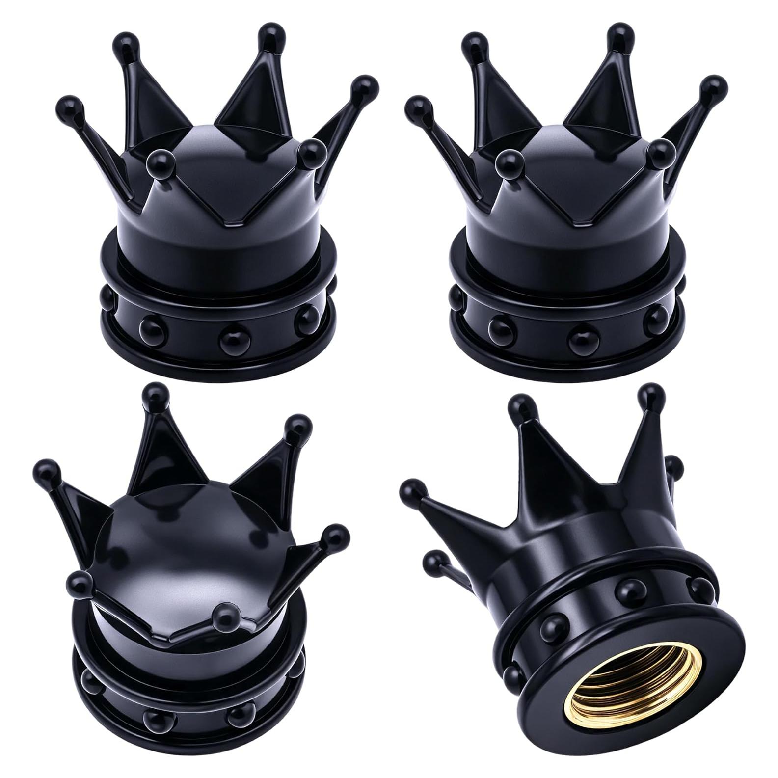 4 Tapas de Válvula de Neumático MEAJOO en Plástico ABS Negro