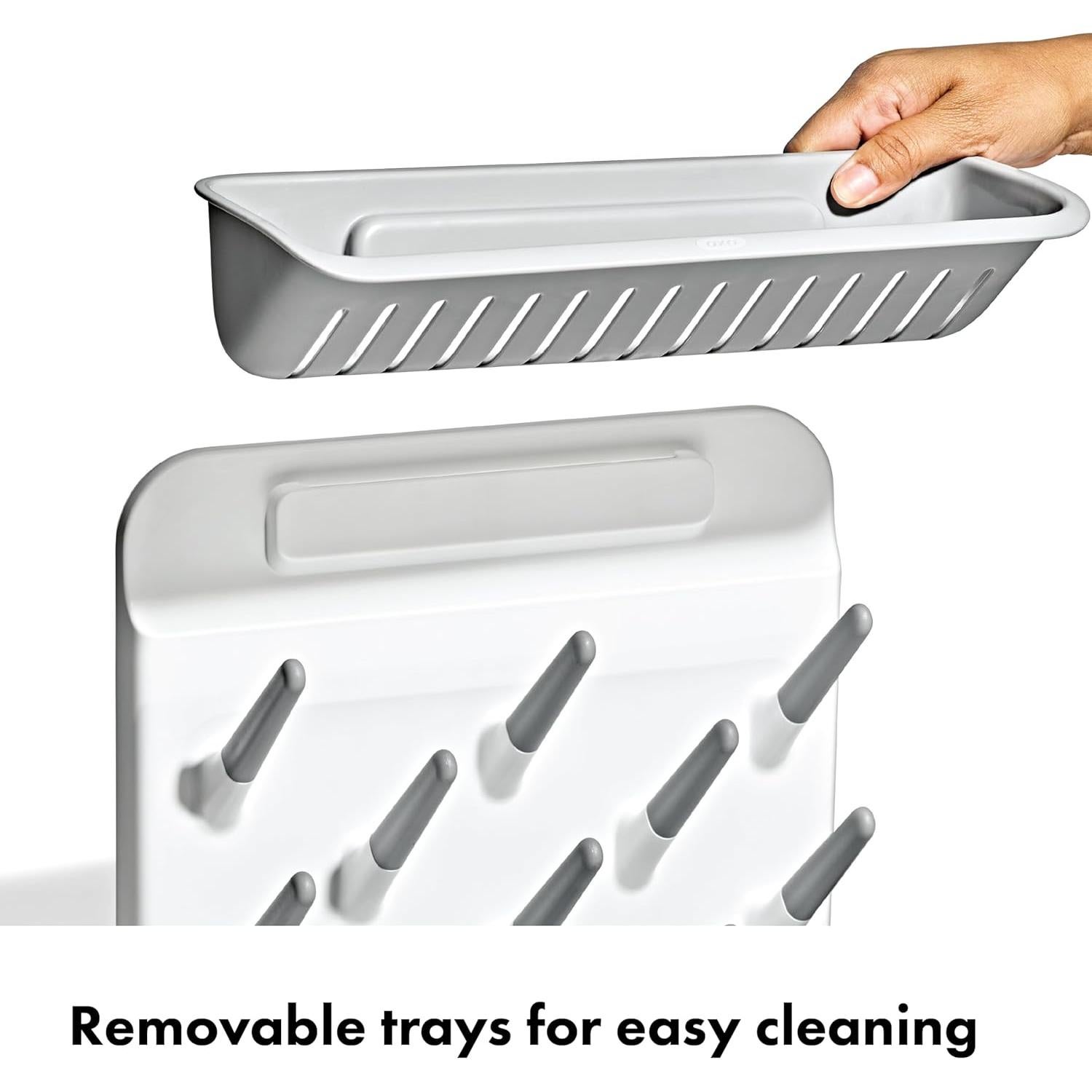 Estante de Secado Expandible OXO Tot para Biberones - Gris