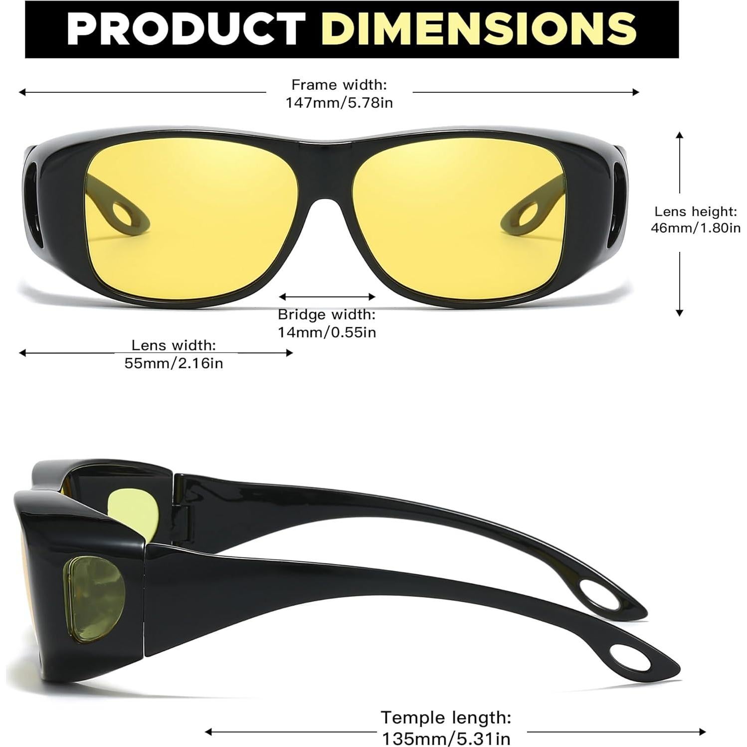 Gafas de Visión Nocturna Polarizadas LVIOE Unisex Amarillo