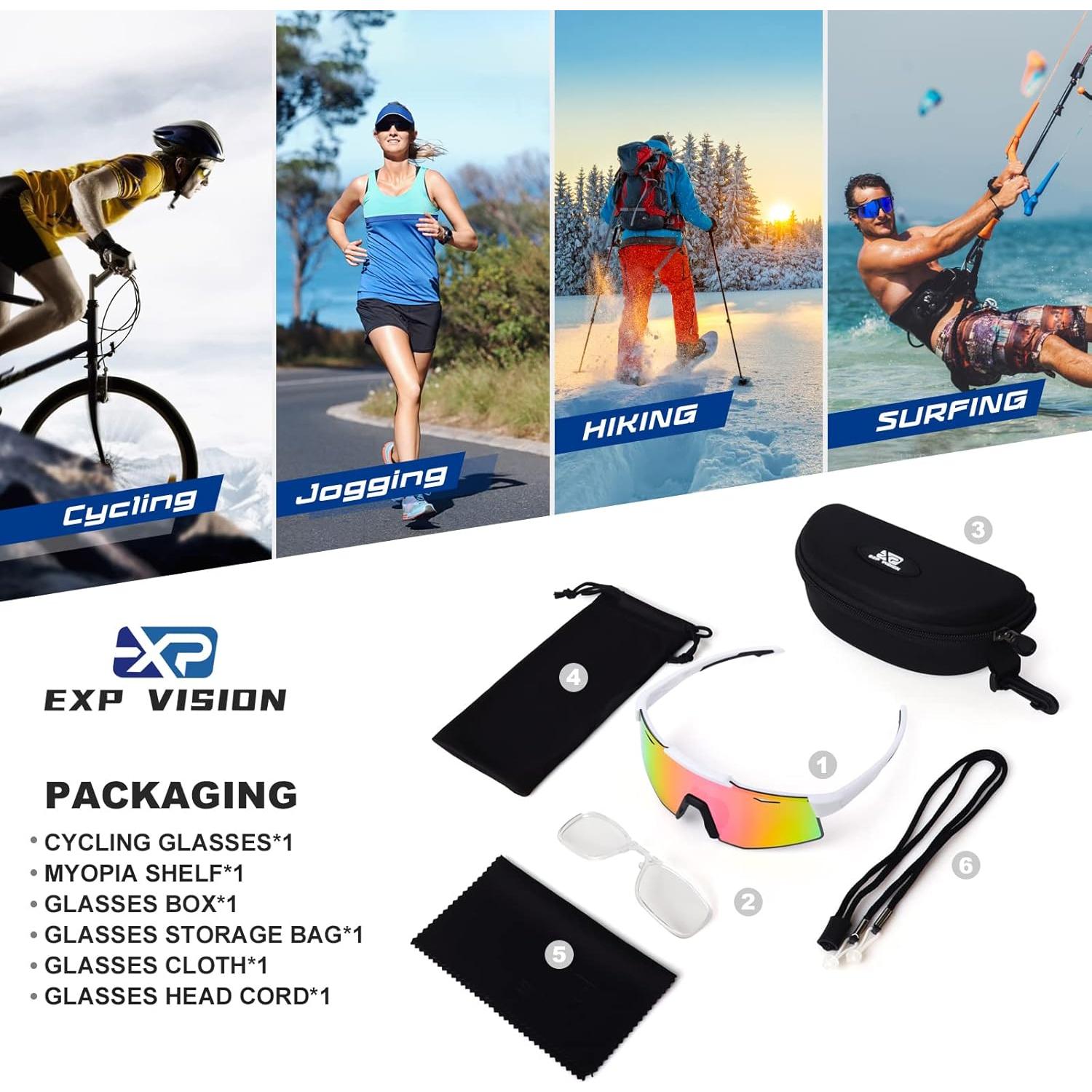 Gafas de Ciclismo Polarizadas EXP VISION UV400 para Adultos