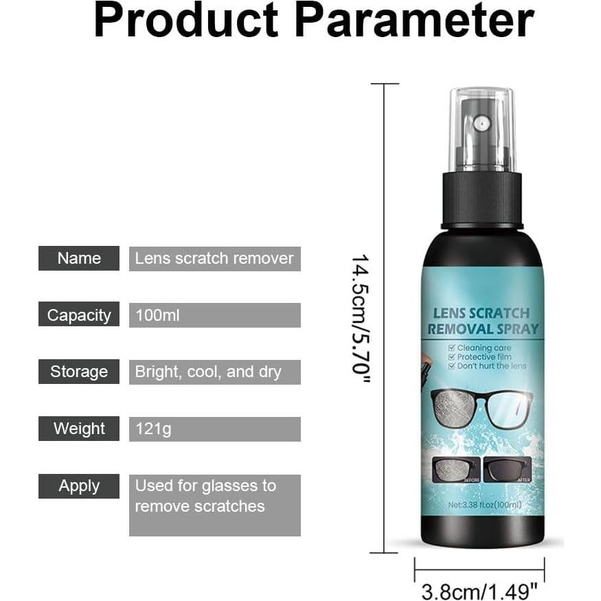 Spray Removedor de Rayones para Lentes 100ml - Genérico