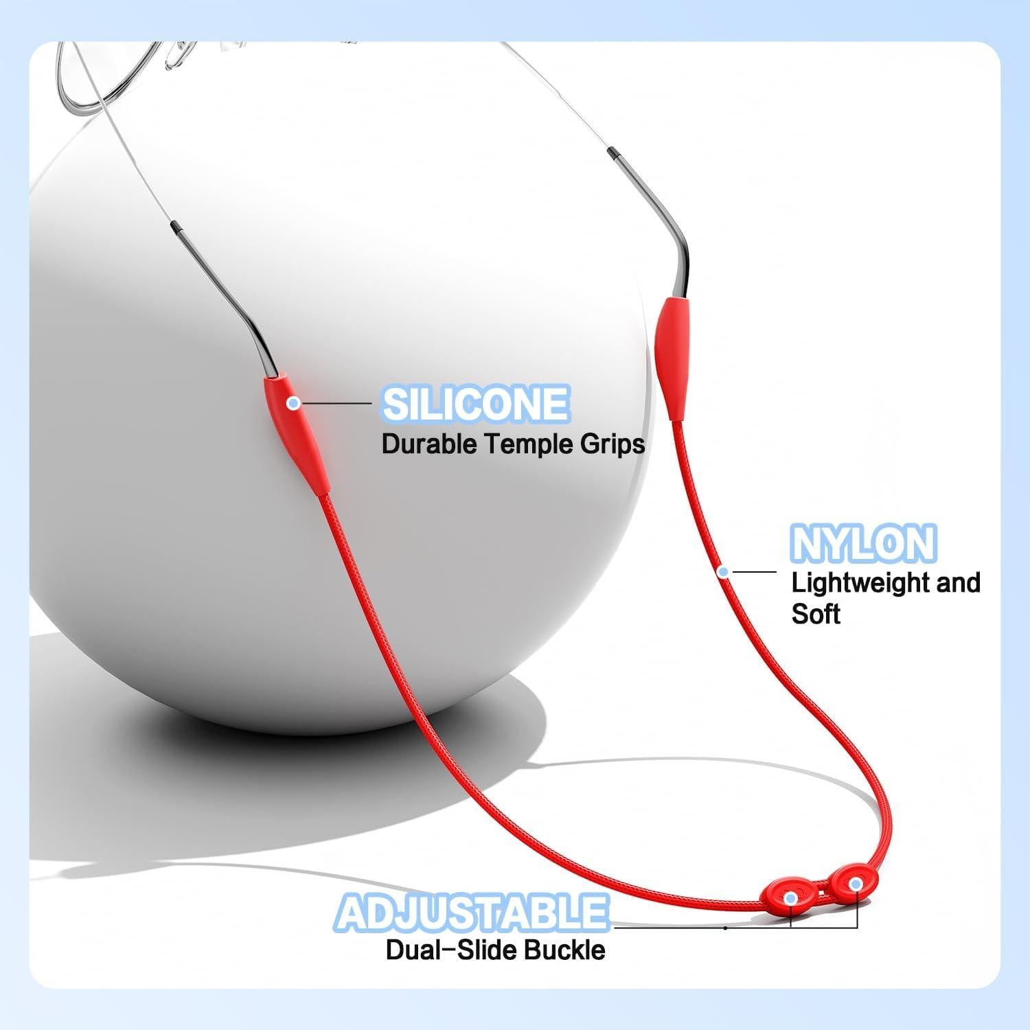 Correa Ajustable para Gafas FOFALY Niños 24.1 cm Negro 3Pcs