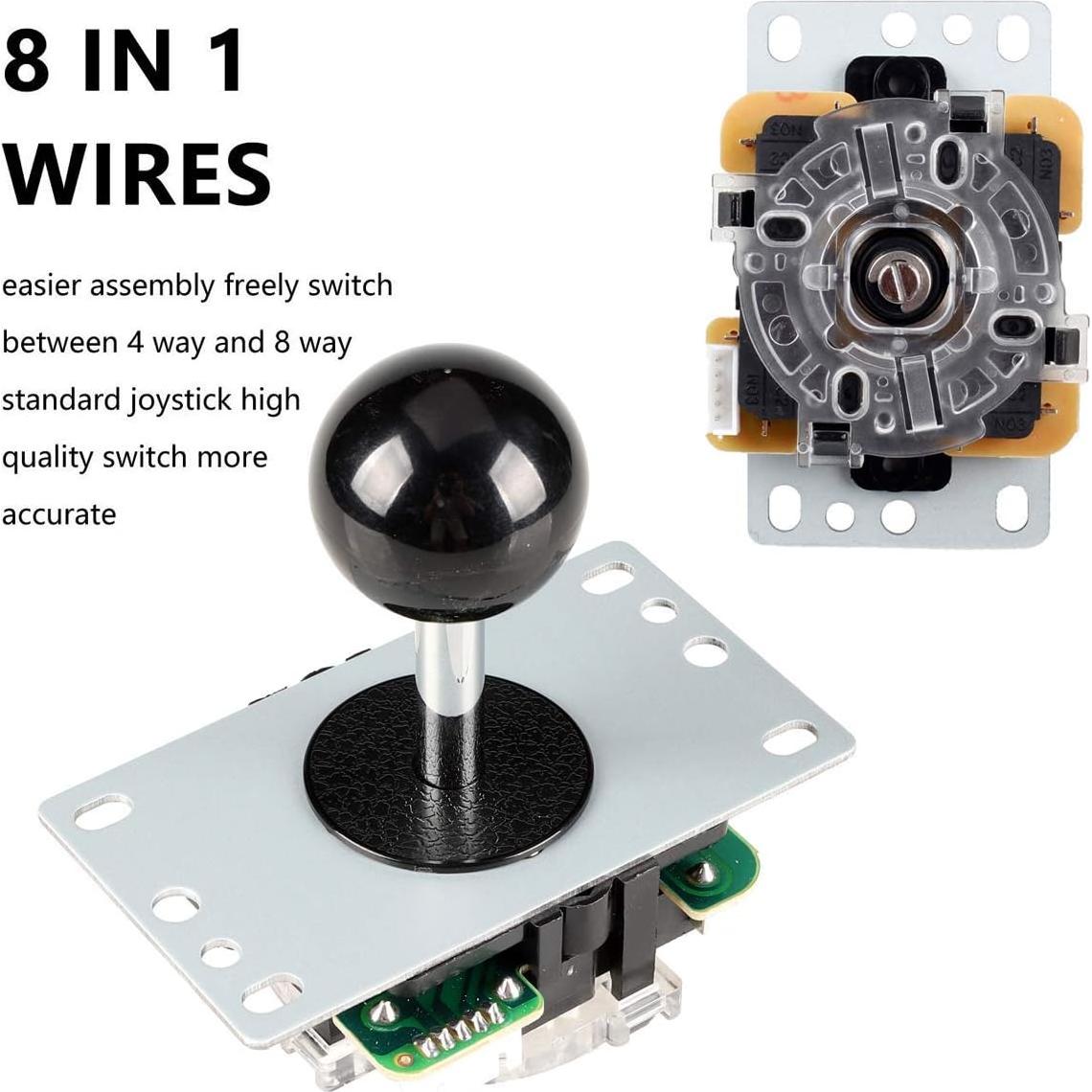 Joystick de Arcade EG STARTS 5Pin 8 Vías para MAME DIY