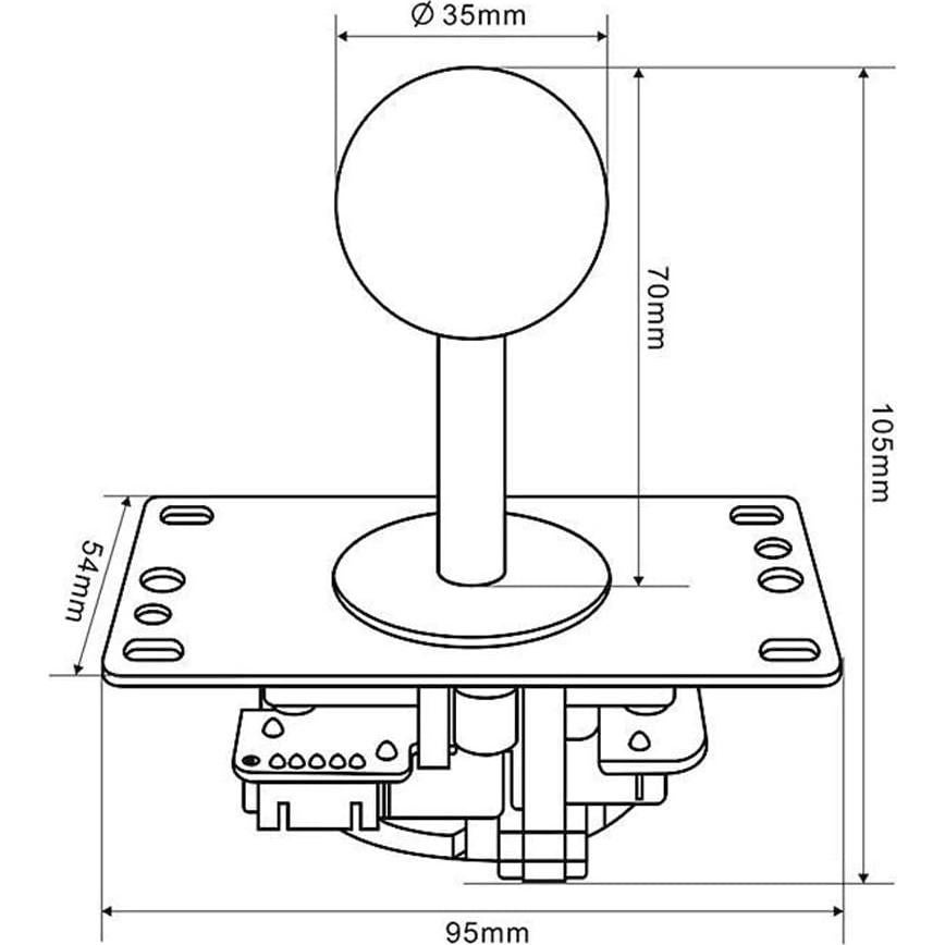 Joystick de Arcade EG STARTS 5Pin 8 Vías para MAME DIY