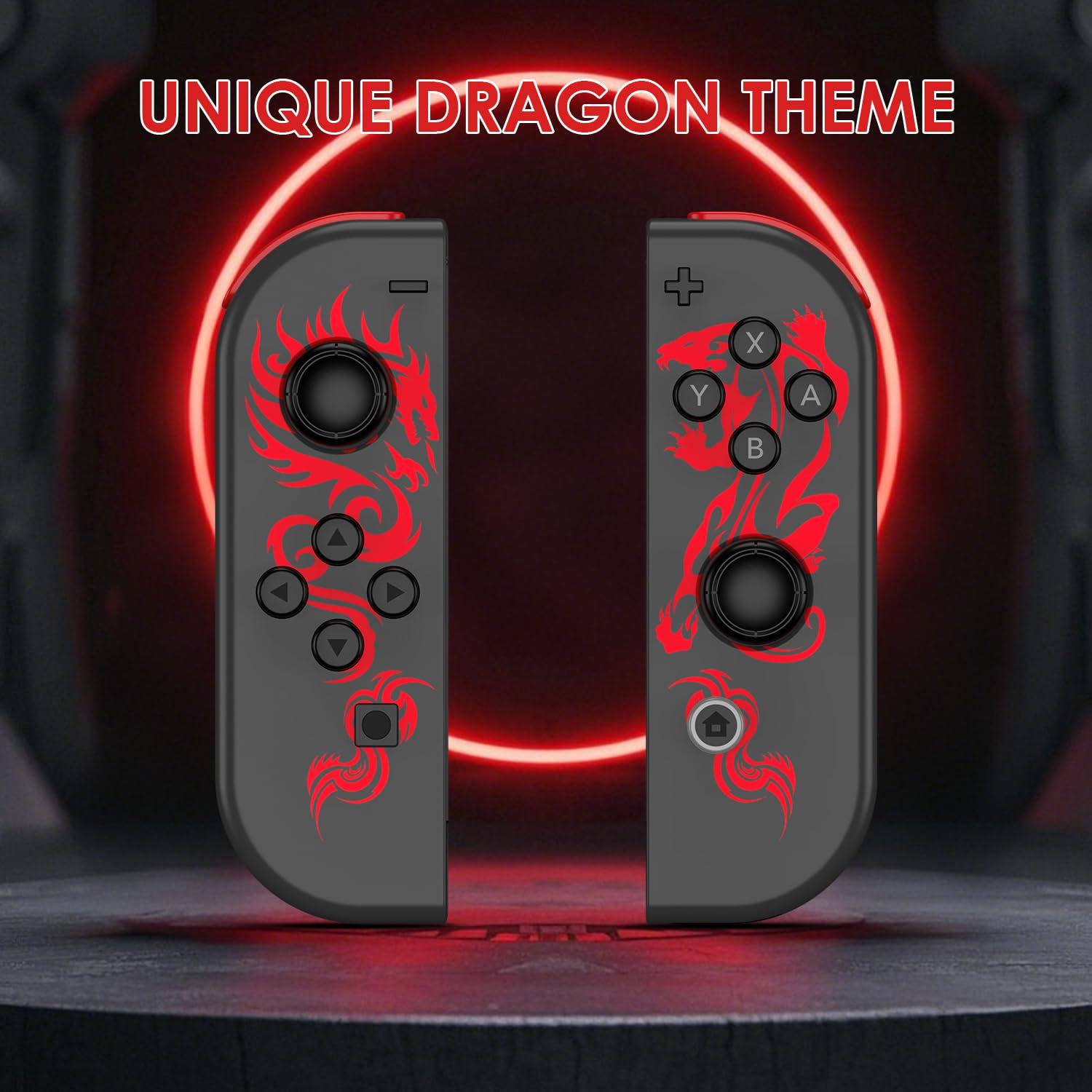 Controlador Inalámbrico Kipylca para Nintendo Switch Dragón Rojo