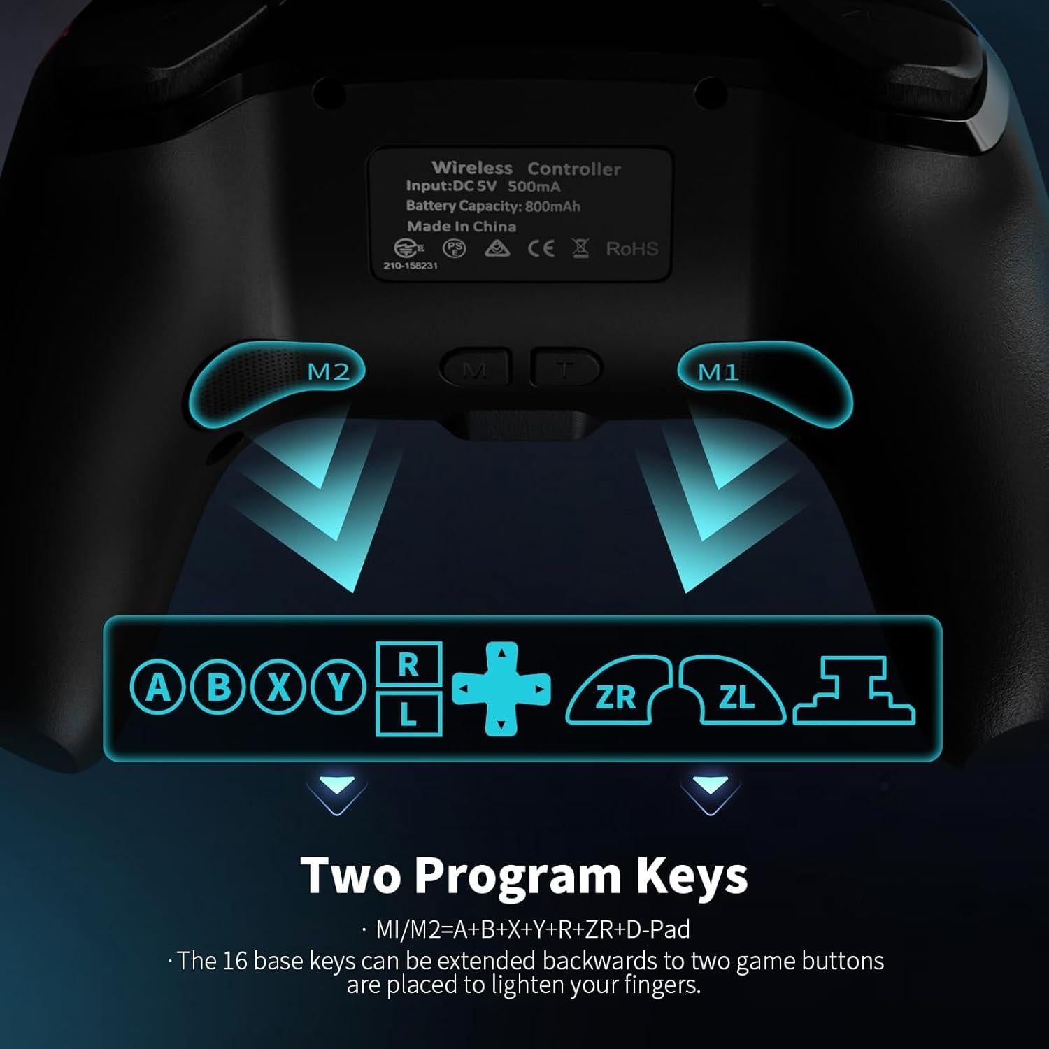 Controlador Inalámbrico AceGamer 2 Pack para Nintendo Switch - Joystick Hall, Turbo, Vibración