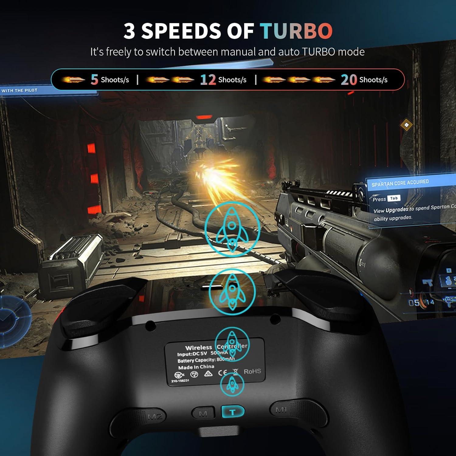 Controlador Inalámbrico AceGamer 2 Pack para Nintendo Switch - Joystick Hall, Turbo, Vibración