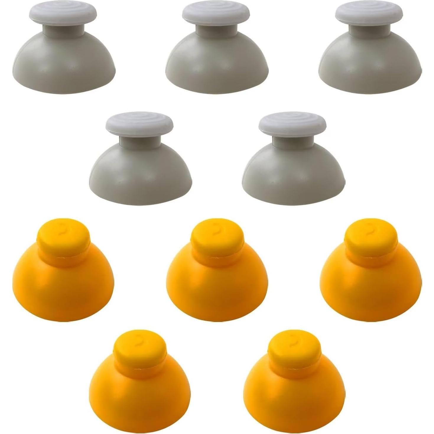 10 Tapas de Reemplazo Joystick GameCube BLUE ELF Amarillo/Gris