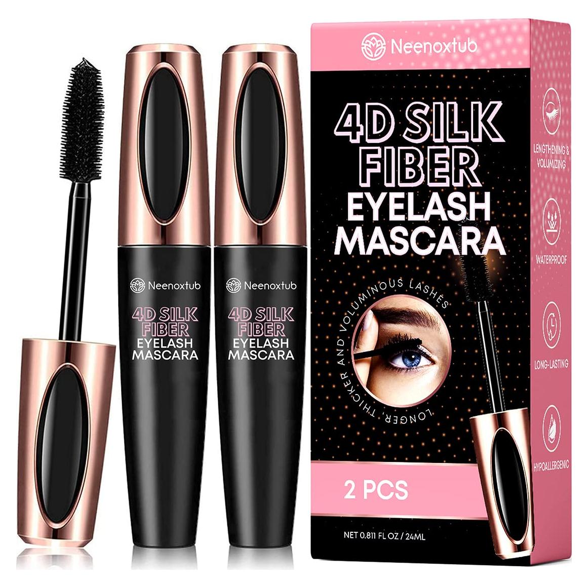 Máscara de Pestañas Neenoxtub 4D Alargadora y Voluminizadora