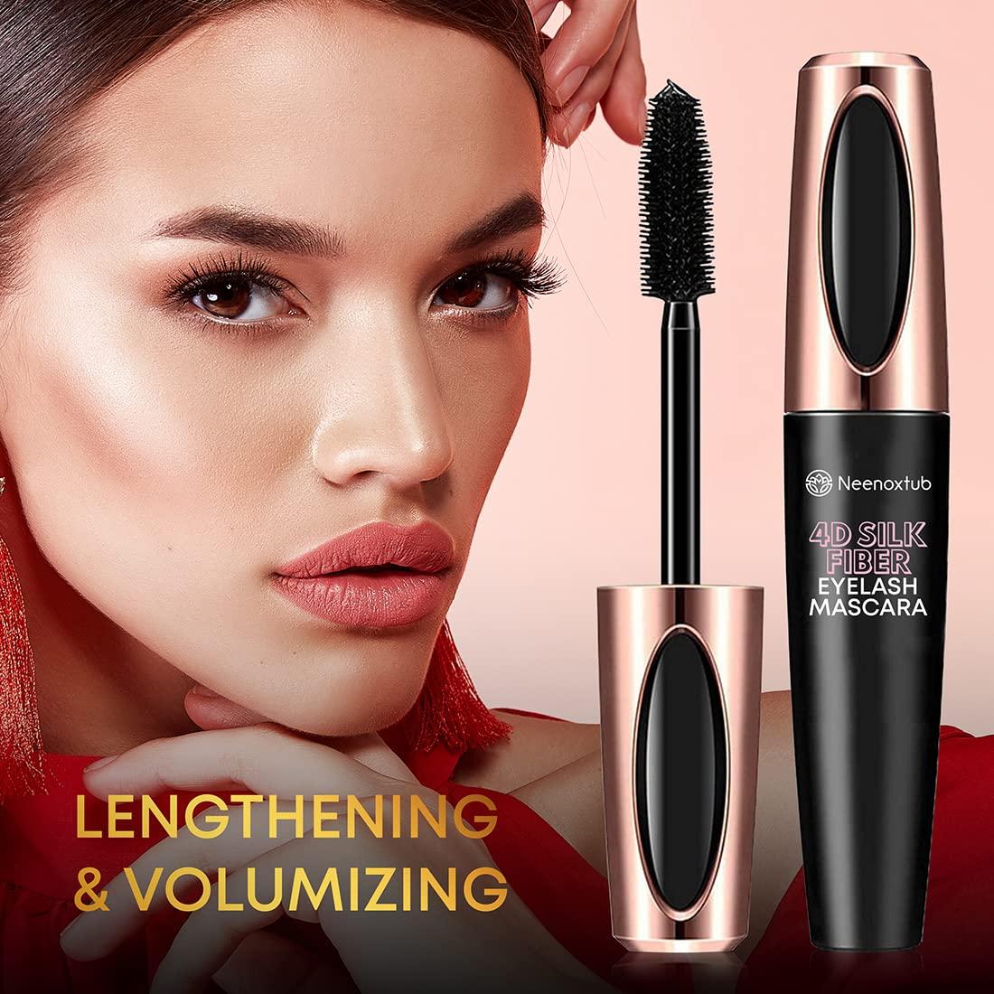 Máscara de Pestañas Neenoxtub 4D Alargadora y Voluminizadora