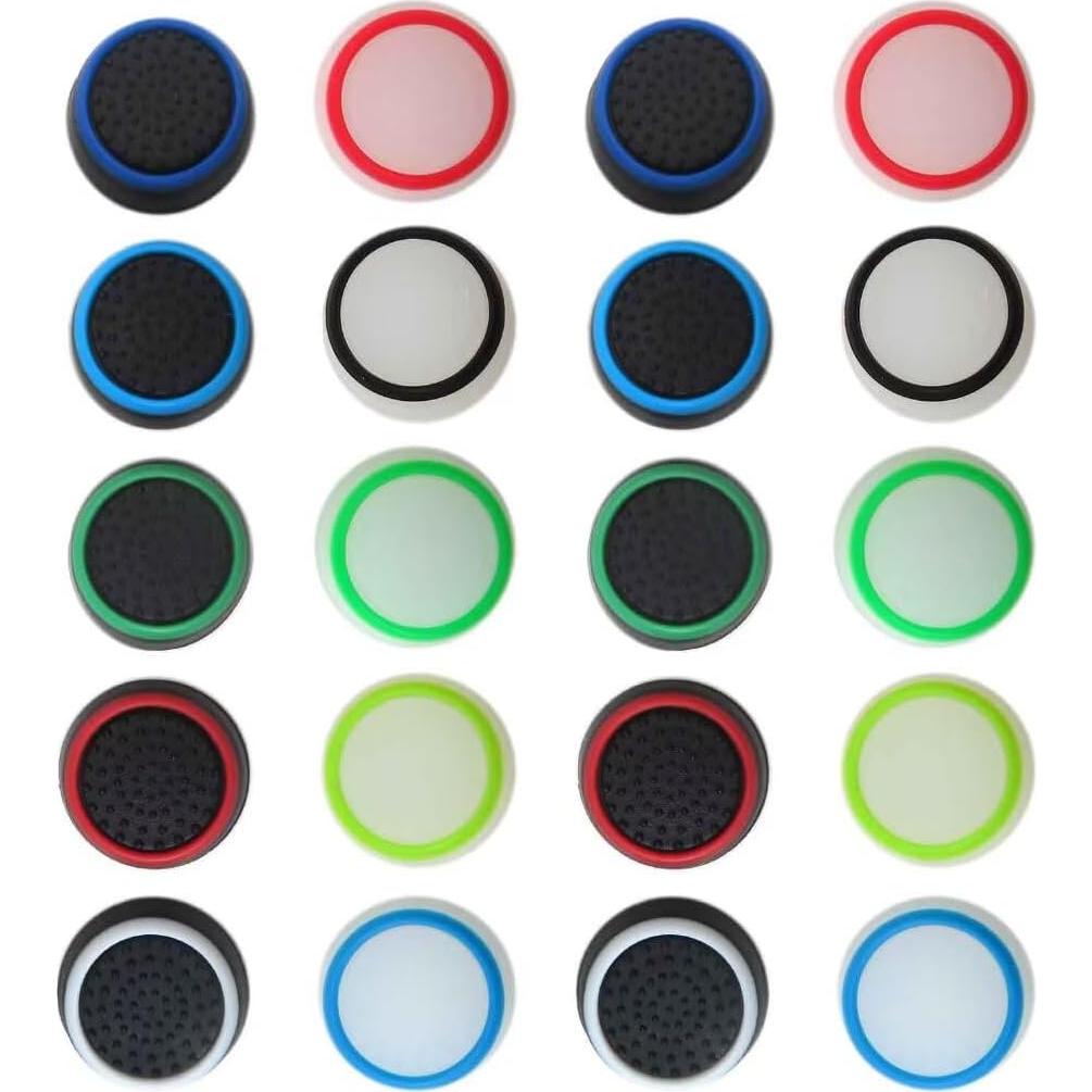 20 Tapas de Agarre de Silicona para Joystick PS4/5 y Xbox