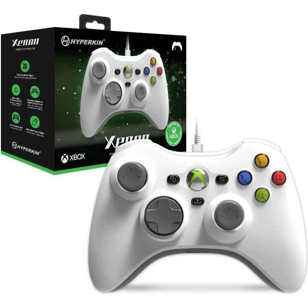 Controlador con cable Hyperkin Xenon Blanco para Xbox y PC