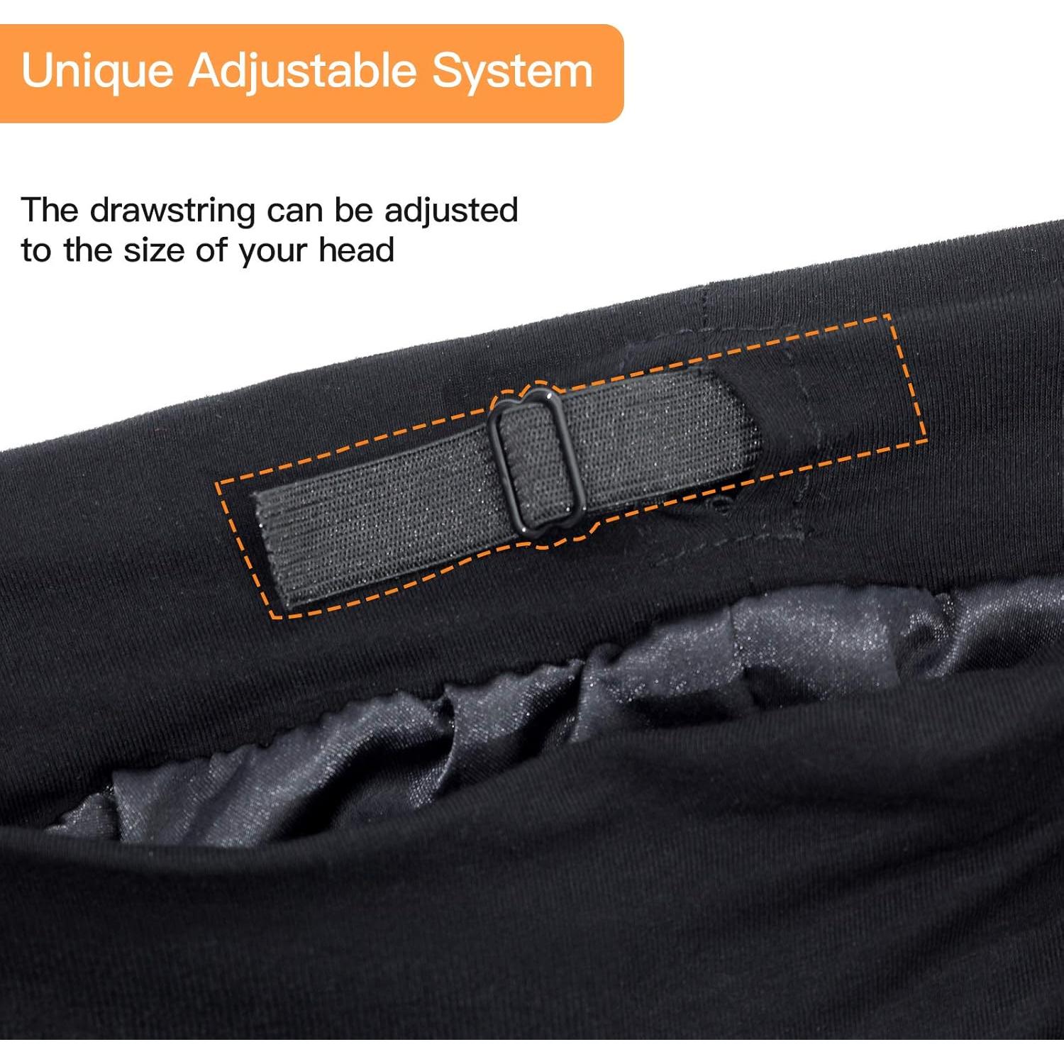 Gorro de Sueño GBS Ajustable de Satén para Cabello Rizado