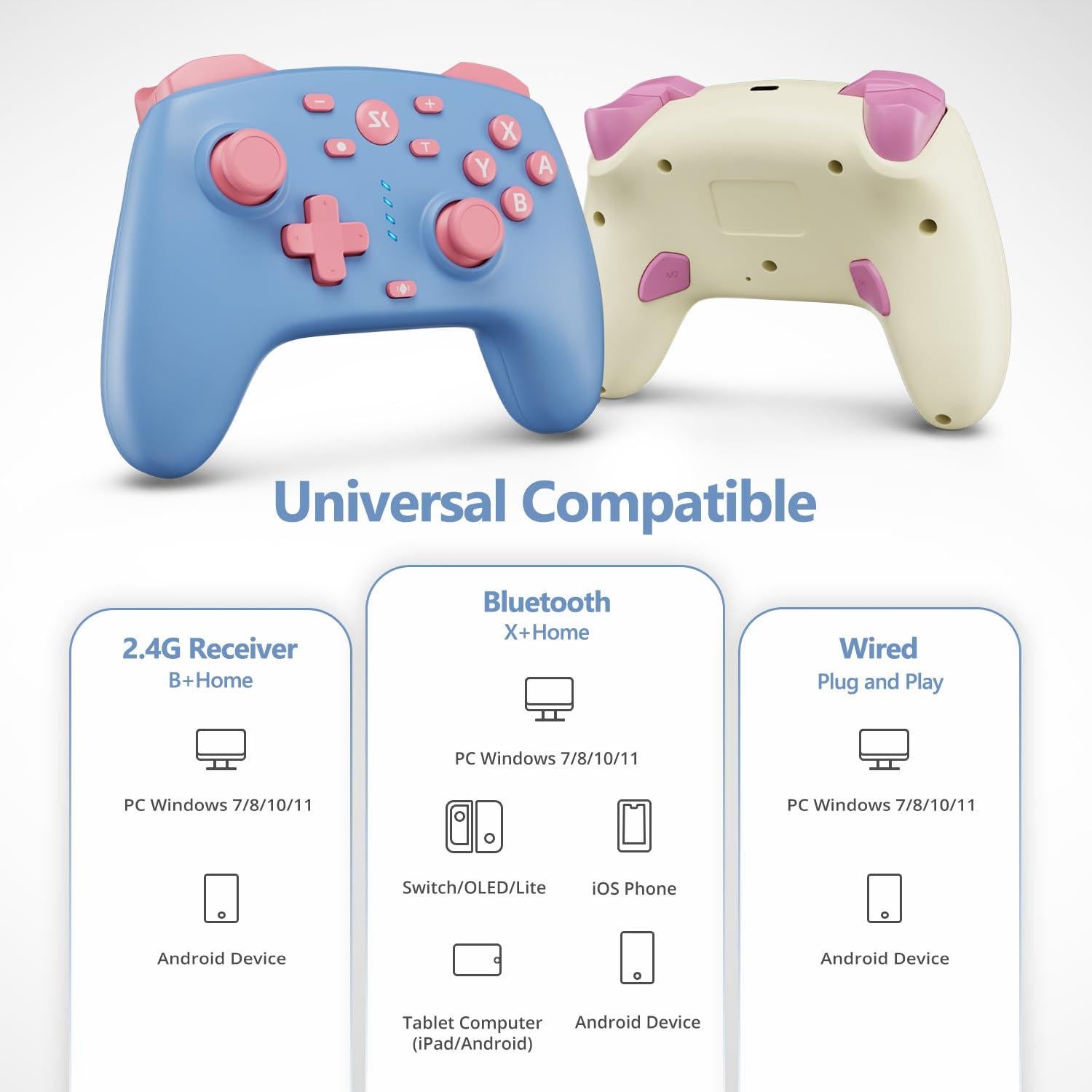 Controlador Inalámbrico CHENGDAO para PC y Switch - Joysticks Hall