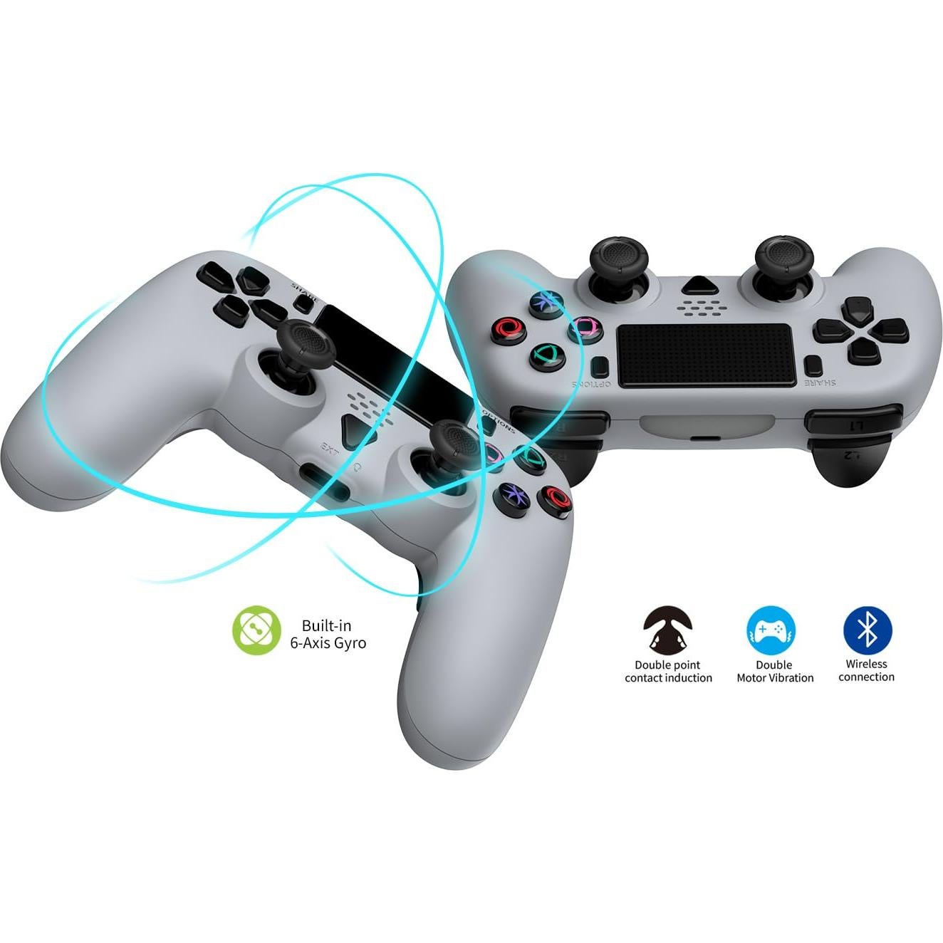Controlador Inalámbrico GAMFAMI para PS5/PC - Gris Azul
