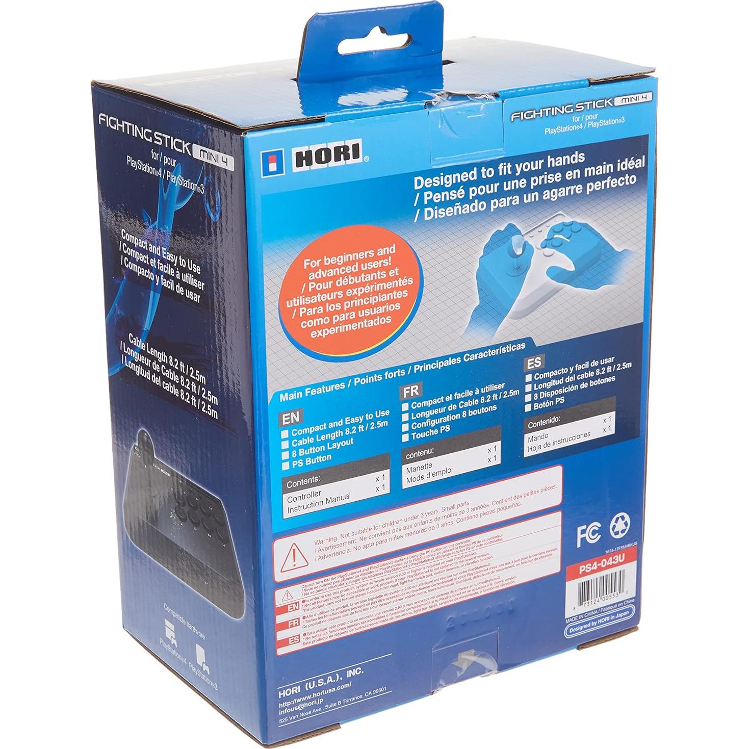 Controlador Arcade HORI Fighting Stick Mini 4 PS4/PS3