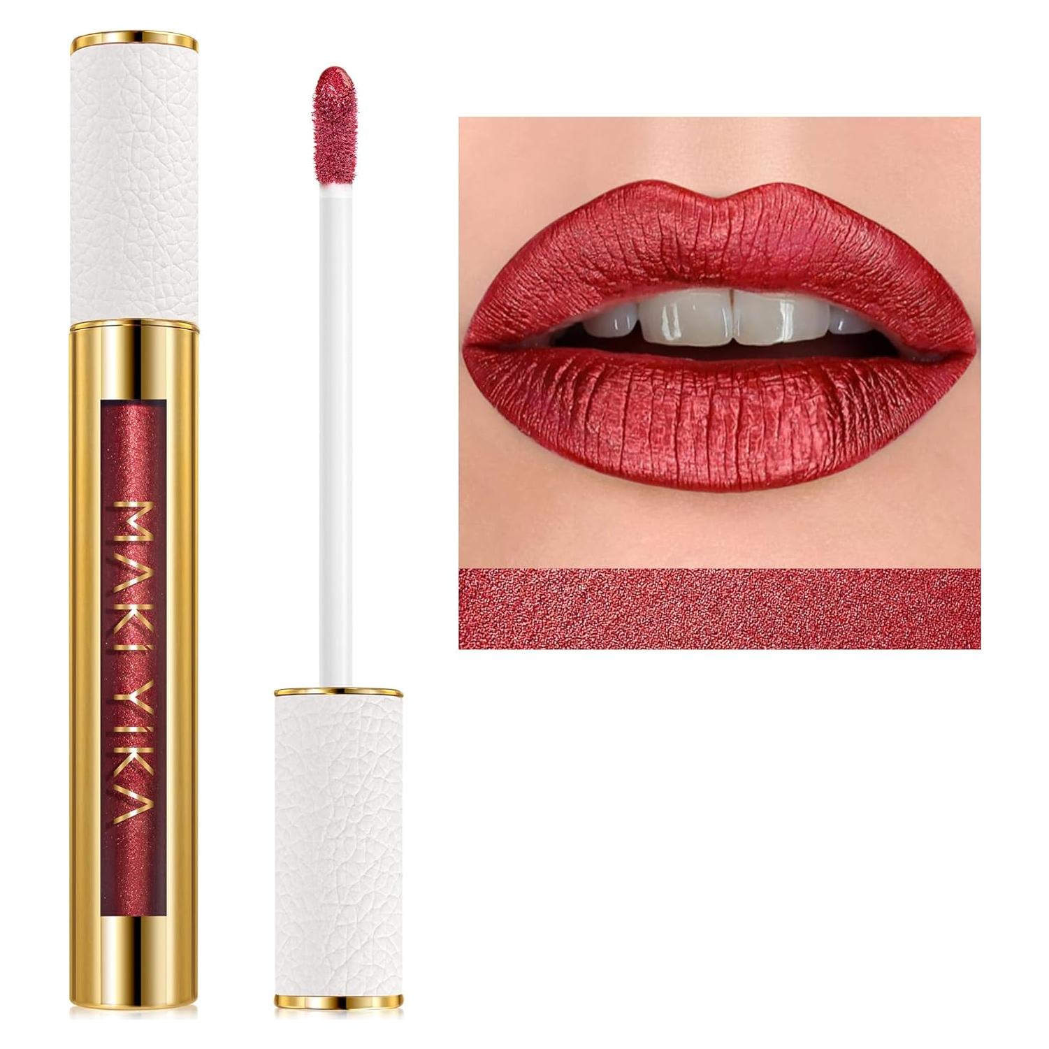 Pintalabios Metálico Rojo MAKI YIKA BR06 Peligroso 32g