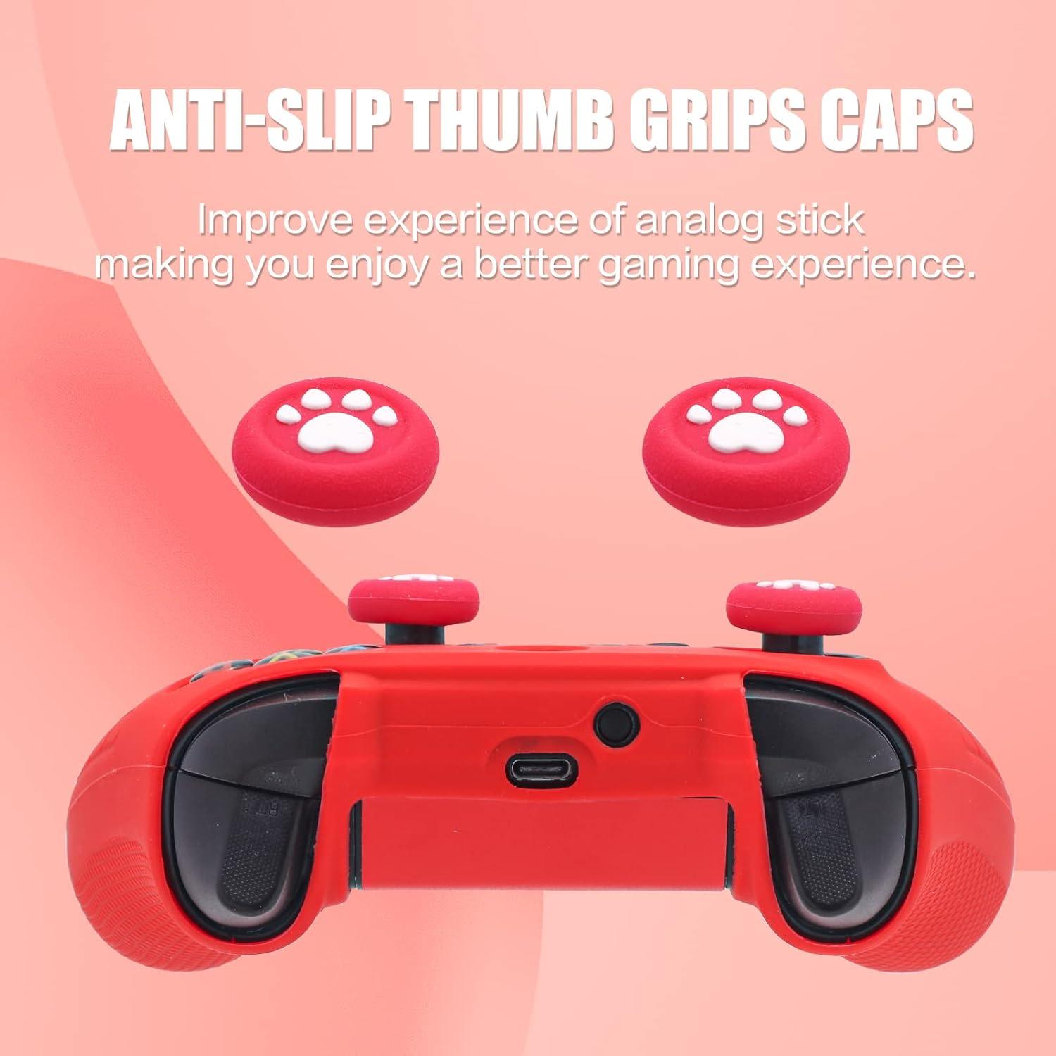 Funda de Silicona Antideslizante ECHZOVE para Controlador Xbox Series X - Roja