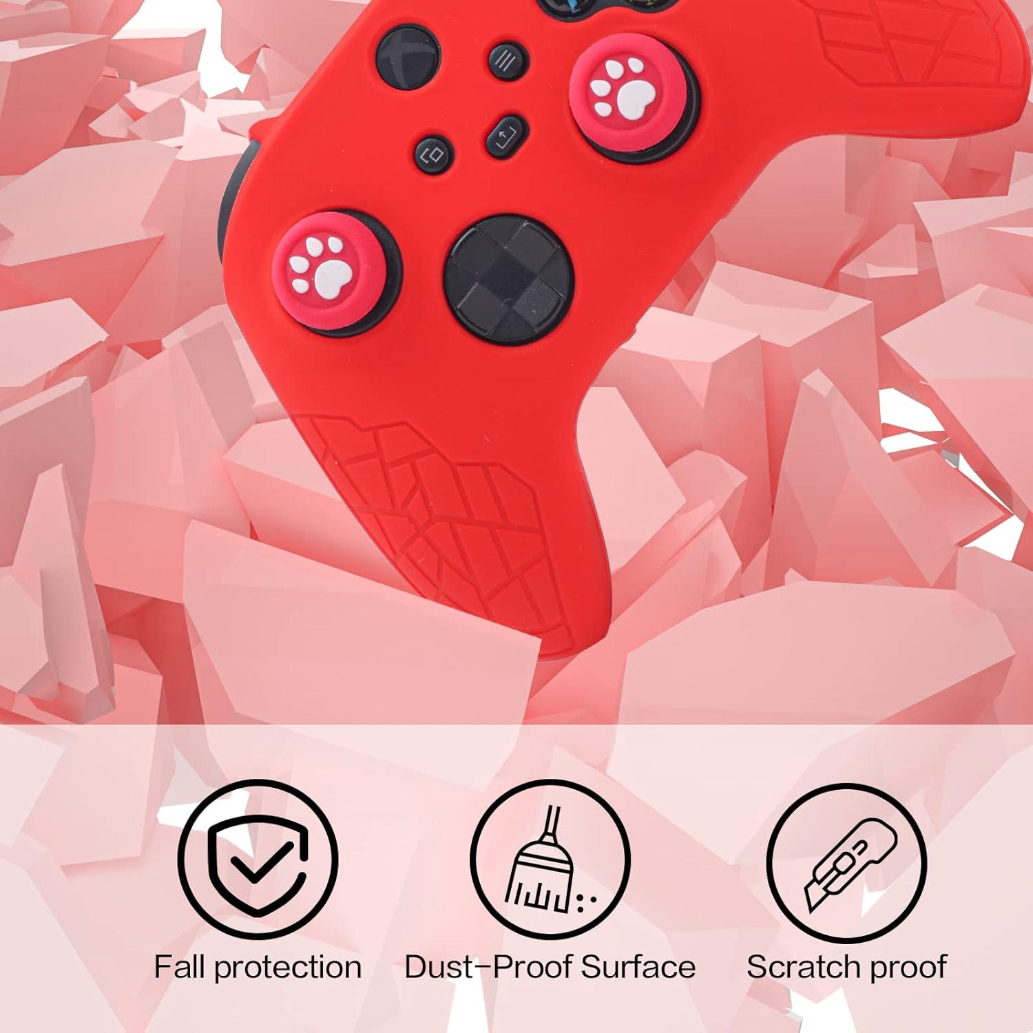 Funda de Silicona Antideslizante ECHZOVE para Controlador Xbox Series X - Roja