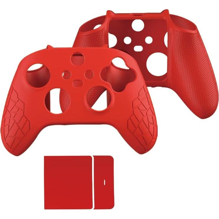 Funda de Silicona Antideslizante ECHZOVE para Controlador Xbox Series X - Roja