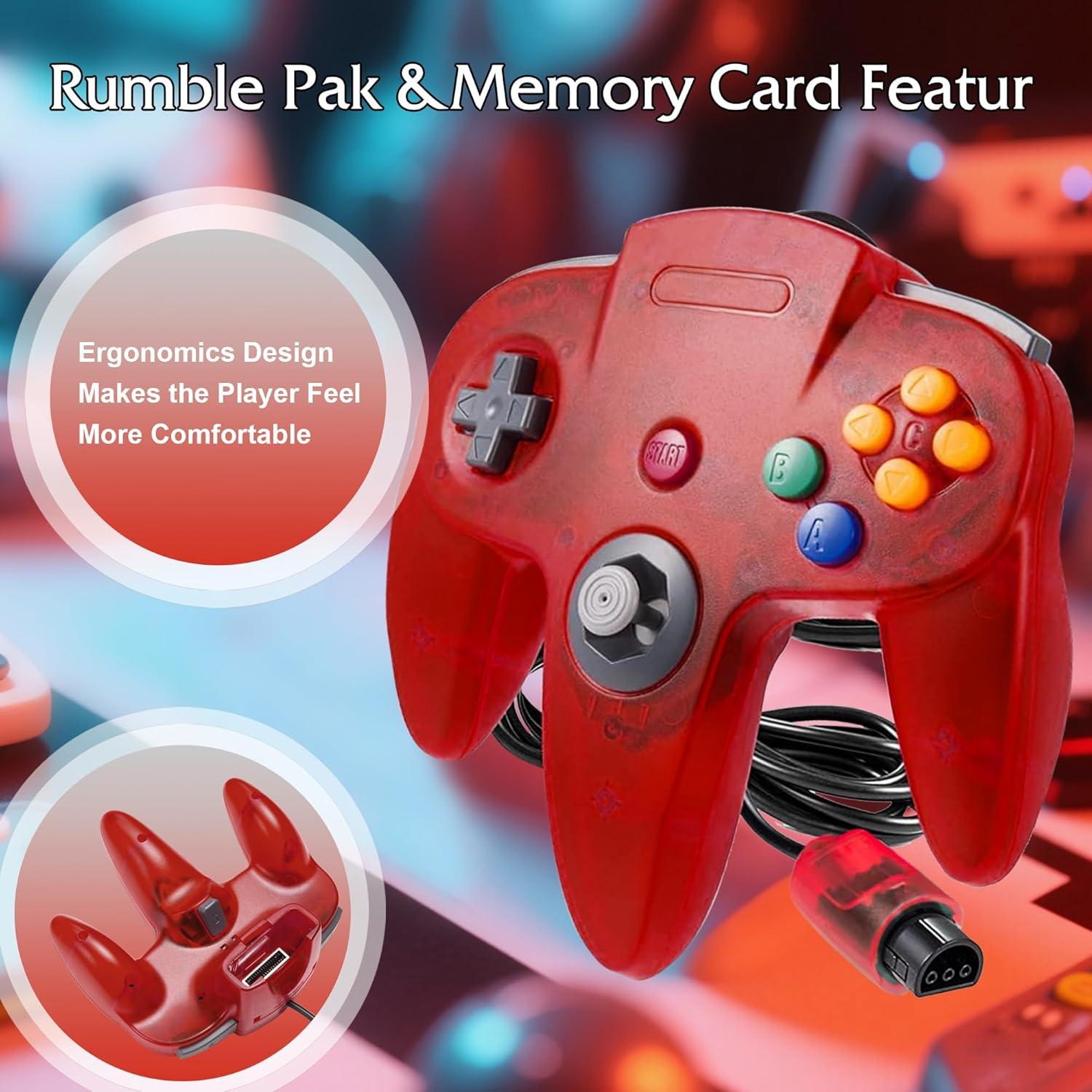 Controlador Retro KIWITATA para Nintendo 64 con Cable 1.83m