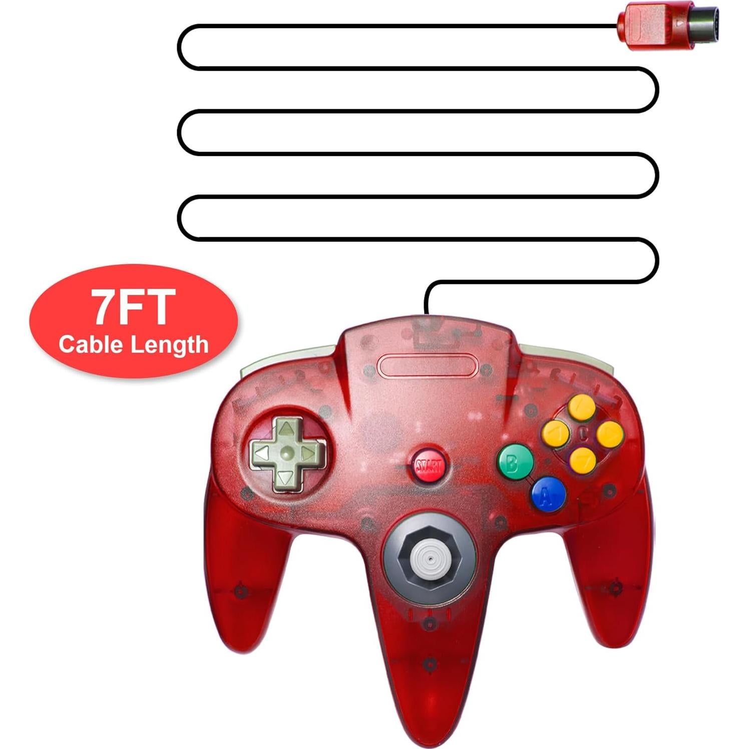 Controlador Retro KIWITATA para Nintendo 64 con Cable 1.83m
