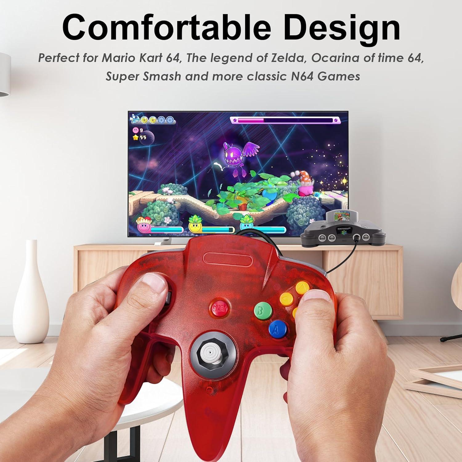 Controlador Retro KIWITATA para Nintendo 64 con Cable 1.83m