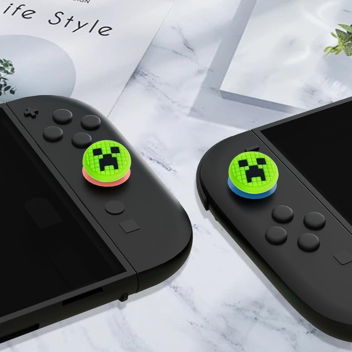 Tapas de agarre para pulgar Sunmike para Nintendo Switch 2 Verde