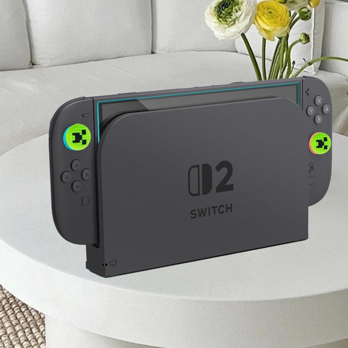 Tapas de agarre para pulgar Sunmike para Nintendo Switch 2 Verde