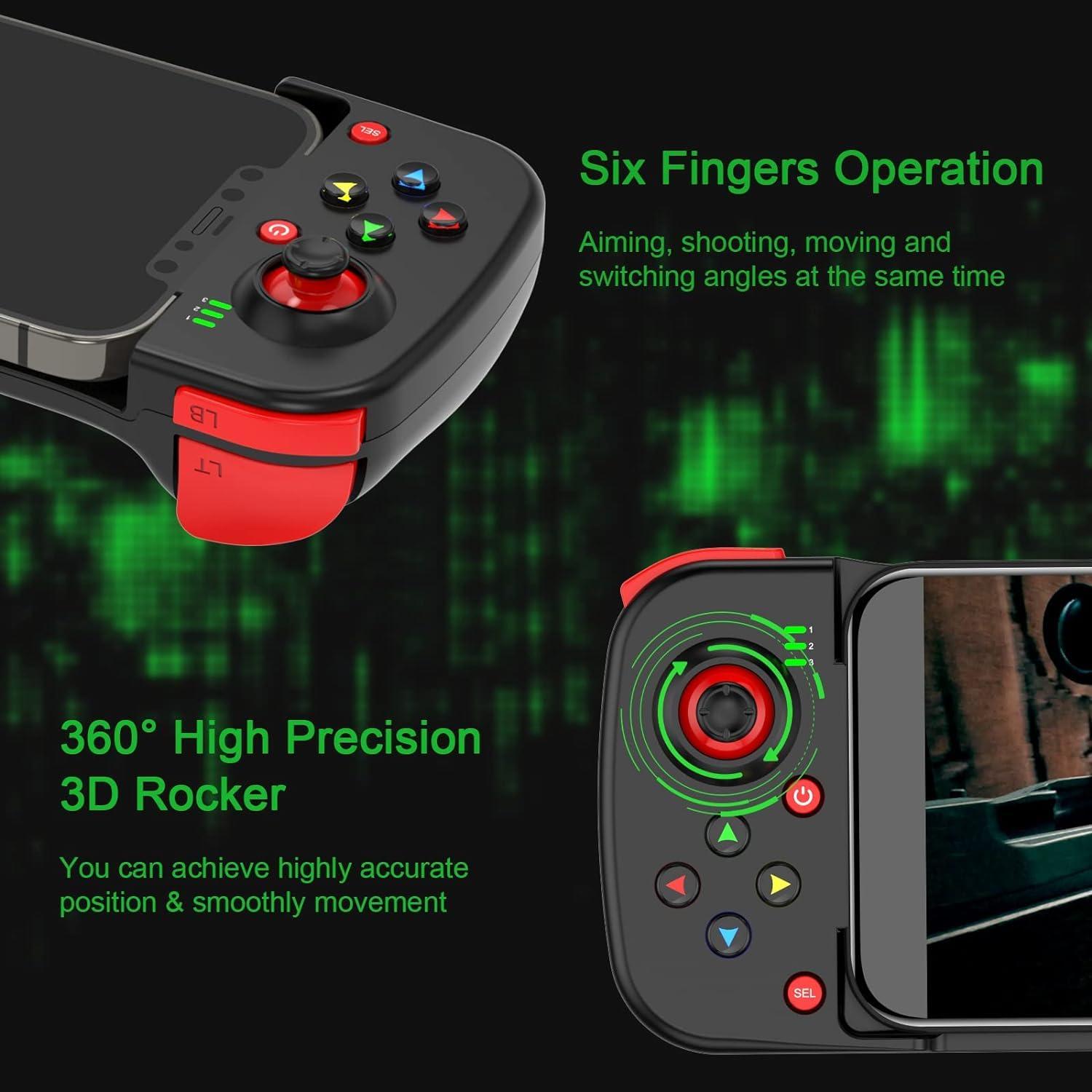 Controlador de Juego Móvil Bluetooth CUIFATI Estirable para iOS y Android