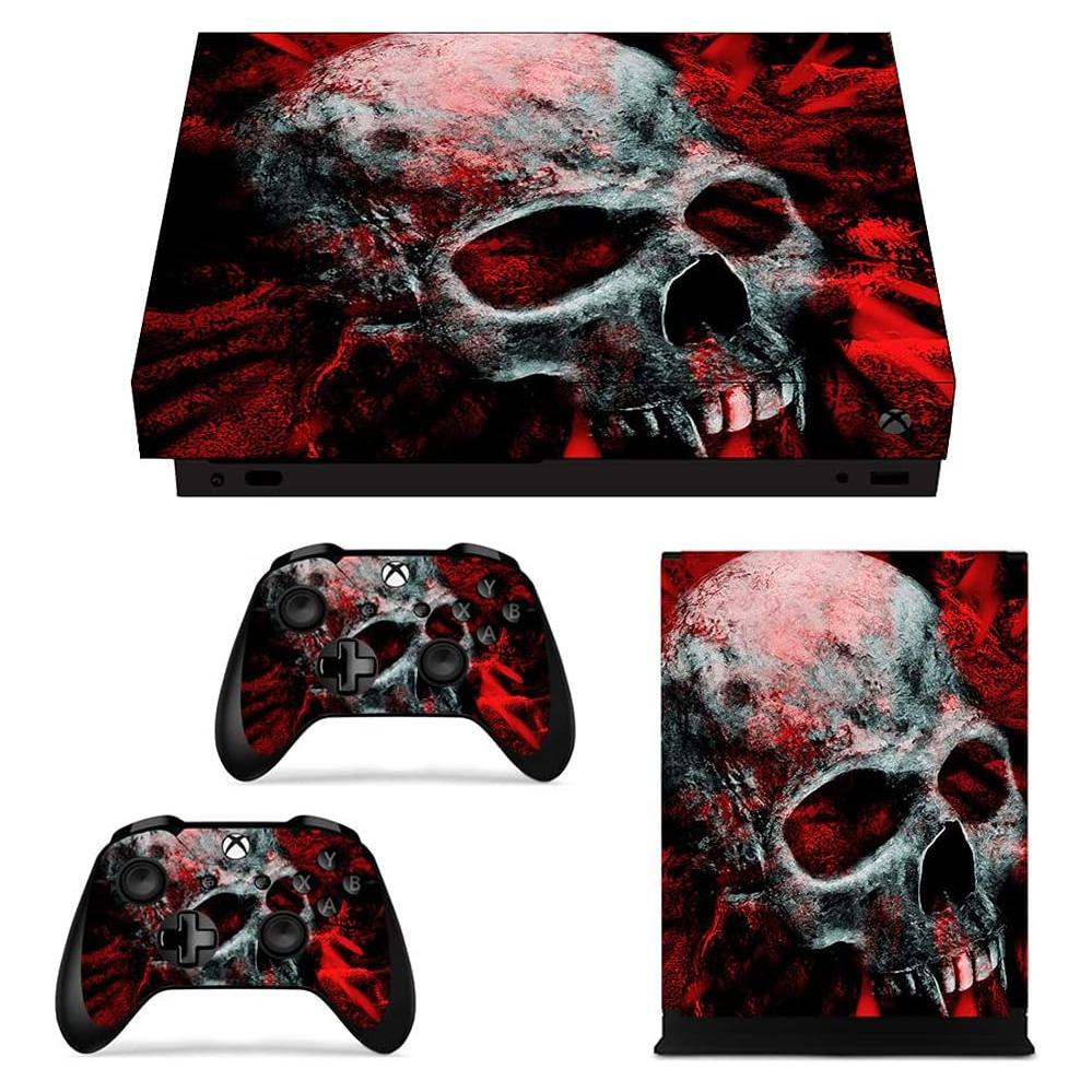 Piel de Vinilo para Consola Xbox One X y Controladores - Calavera Gris
