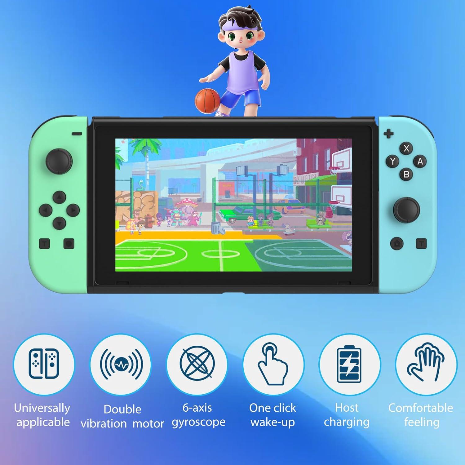 Controladores Inalámbricos Haiovia para Nintendo Switch - Verde/Azul