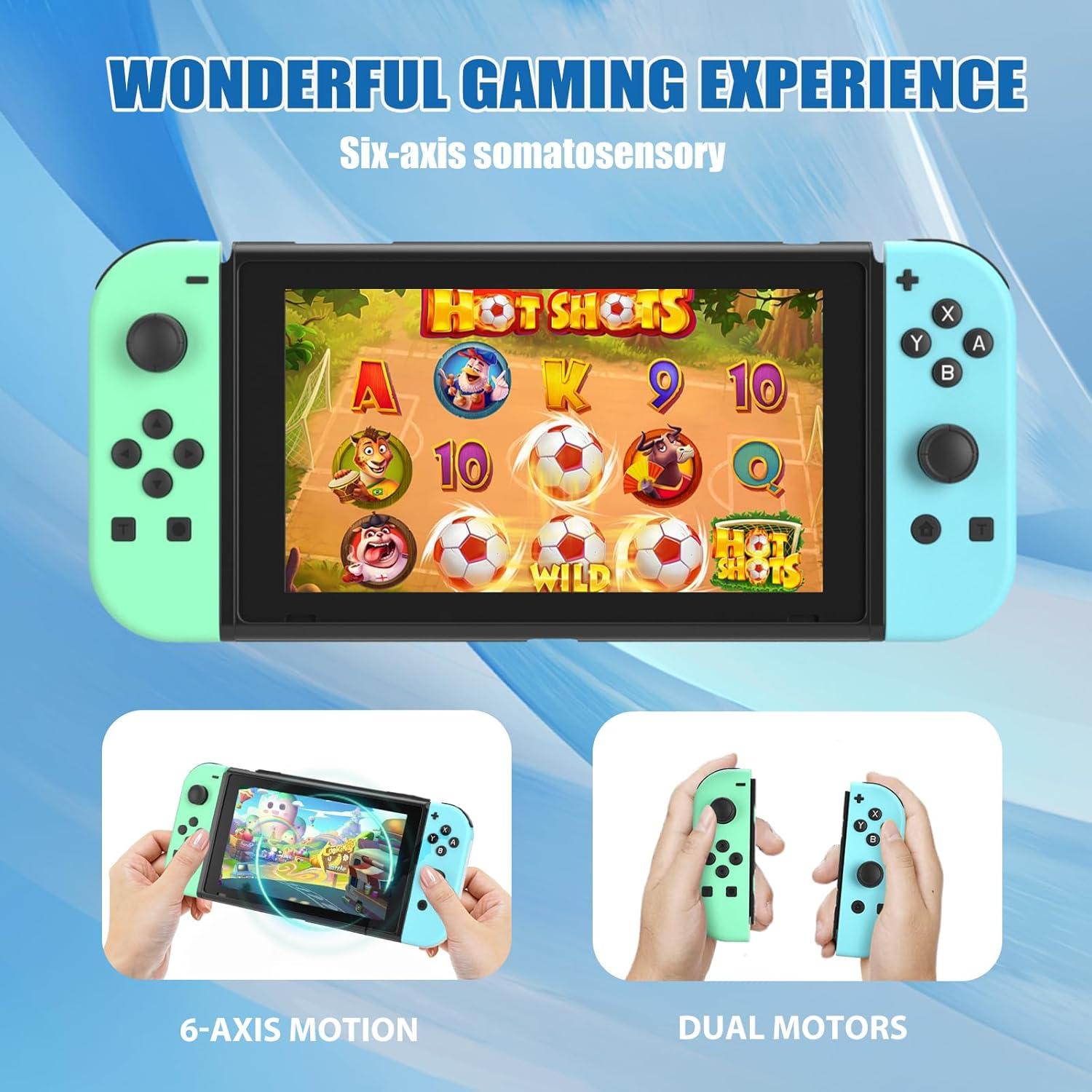 Controladores Inalámbricos Haiovia para Nintendo Switch - Verde/Azul