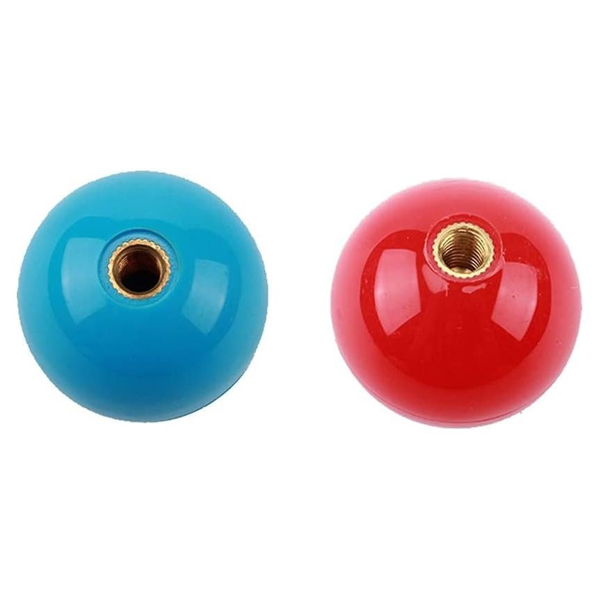 Cabeza de Joystick Redondo Balltop 35mm M6 Lasenersm - Azul y Rojo