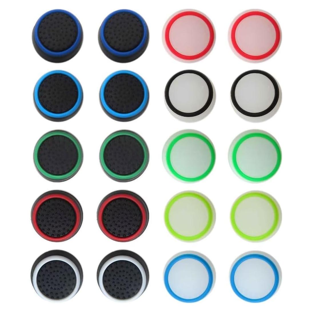 20 Tapas de Joystick Silicona GruDawu para PS5/PS4/Xbox