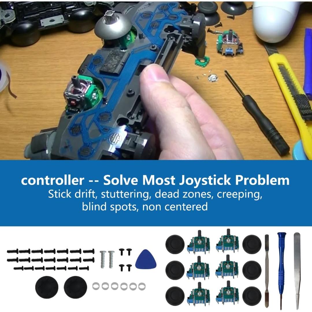 KOGUNXU Kit de Reemplazo Joysticks Analógicos PS5 6 Piezas
