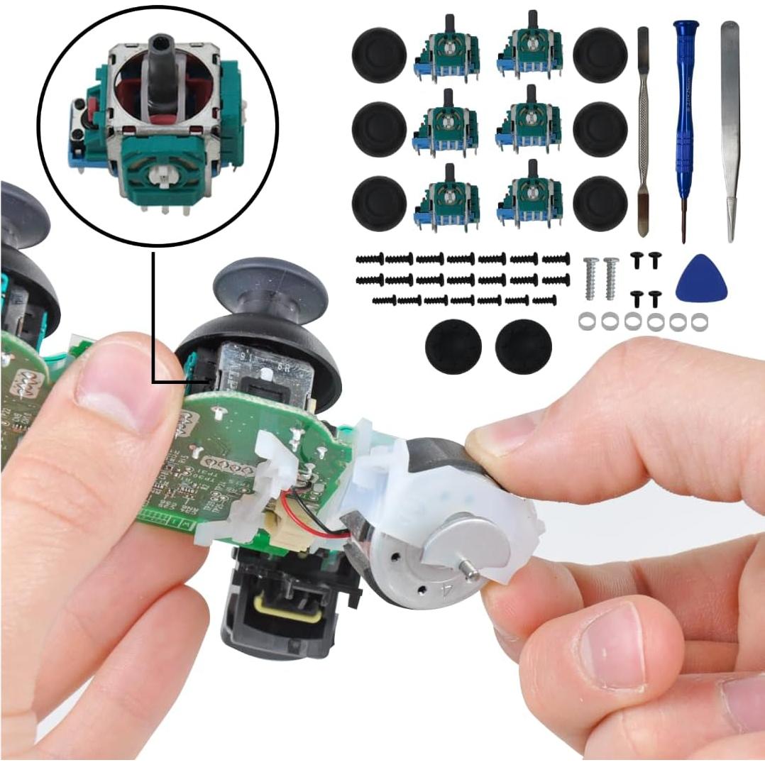 KOGUNXU Kit de Reemplazo Joysticks Analógicos PS5 6 Piezas