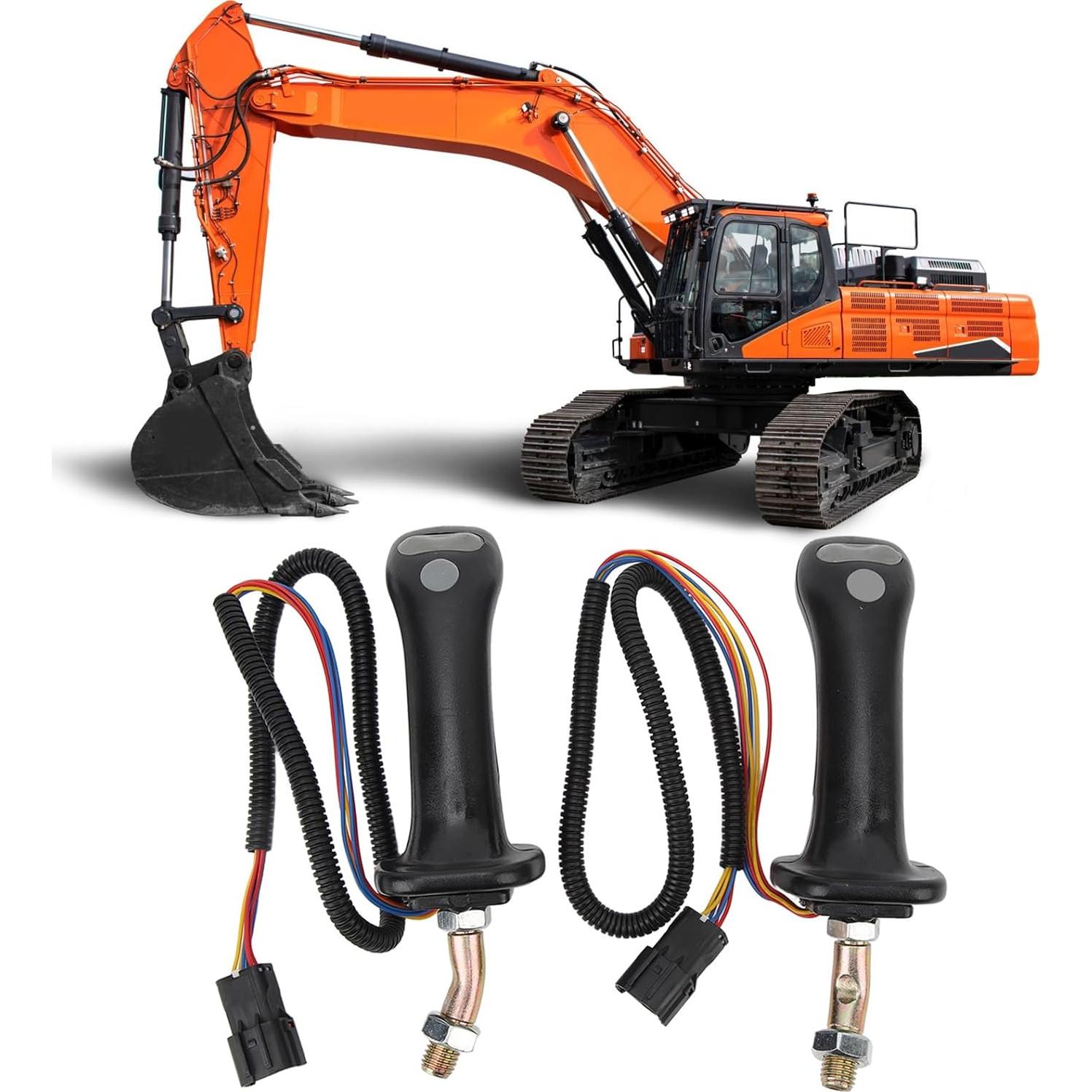Manijas de Joystick de Excavadora Ymiko 2 Pcs 3 Botones