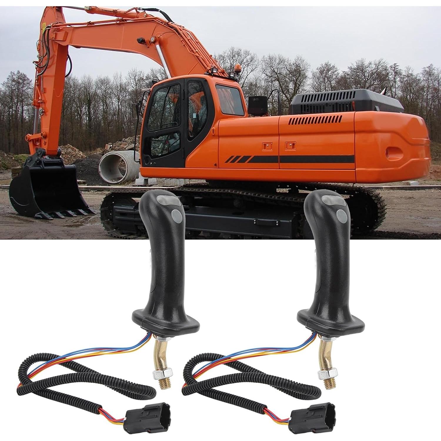Manijas de Joystick de Excavadora Ymiko 2 Pcs 3 Botones