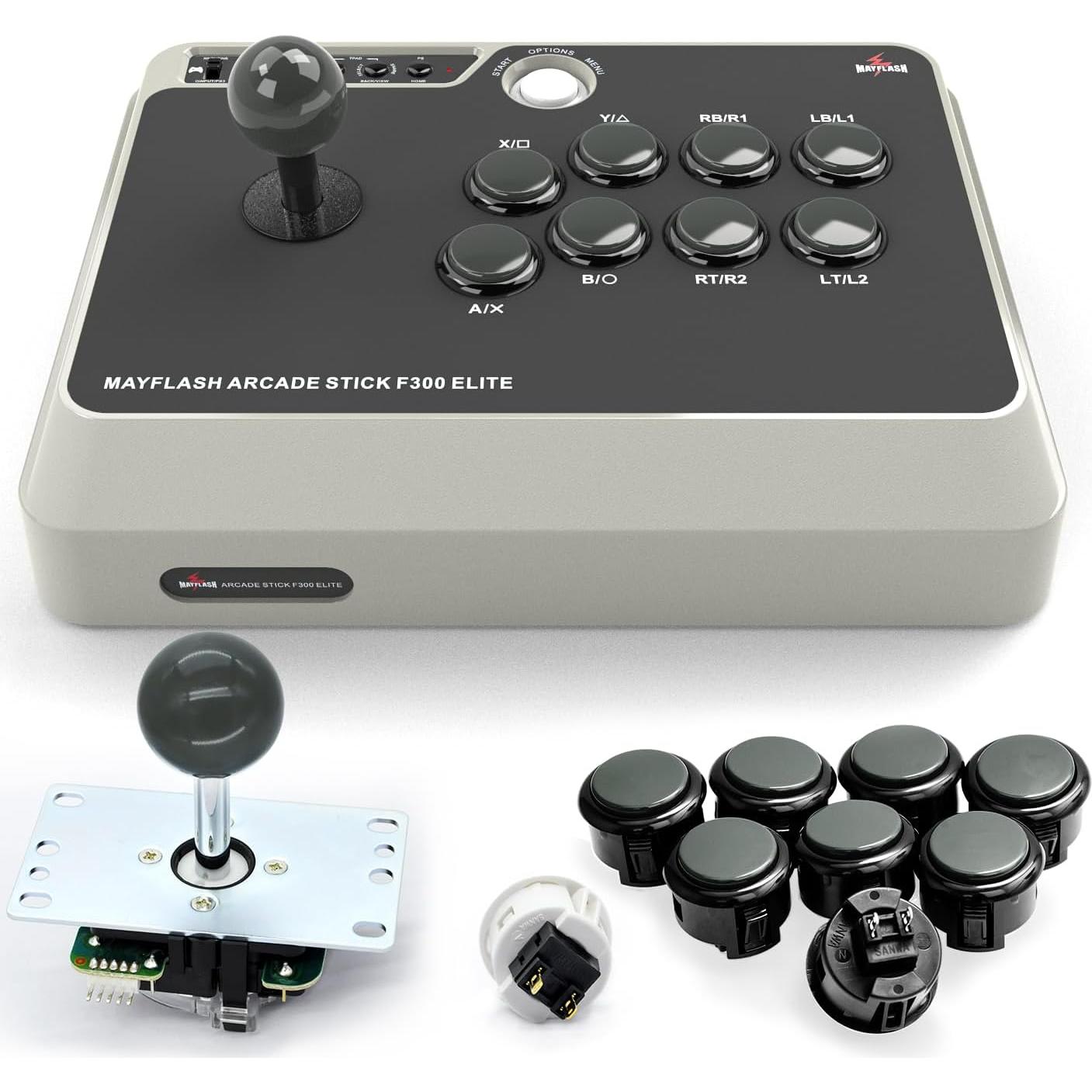 MAYFLASH Arcade Stick F300 Elite con botones Sanwa - Negro